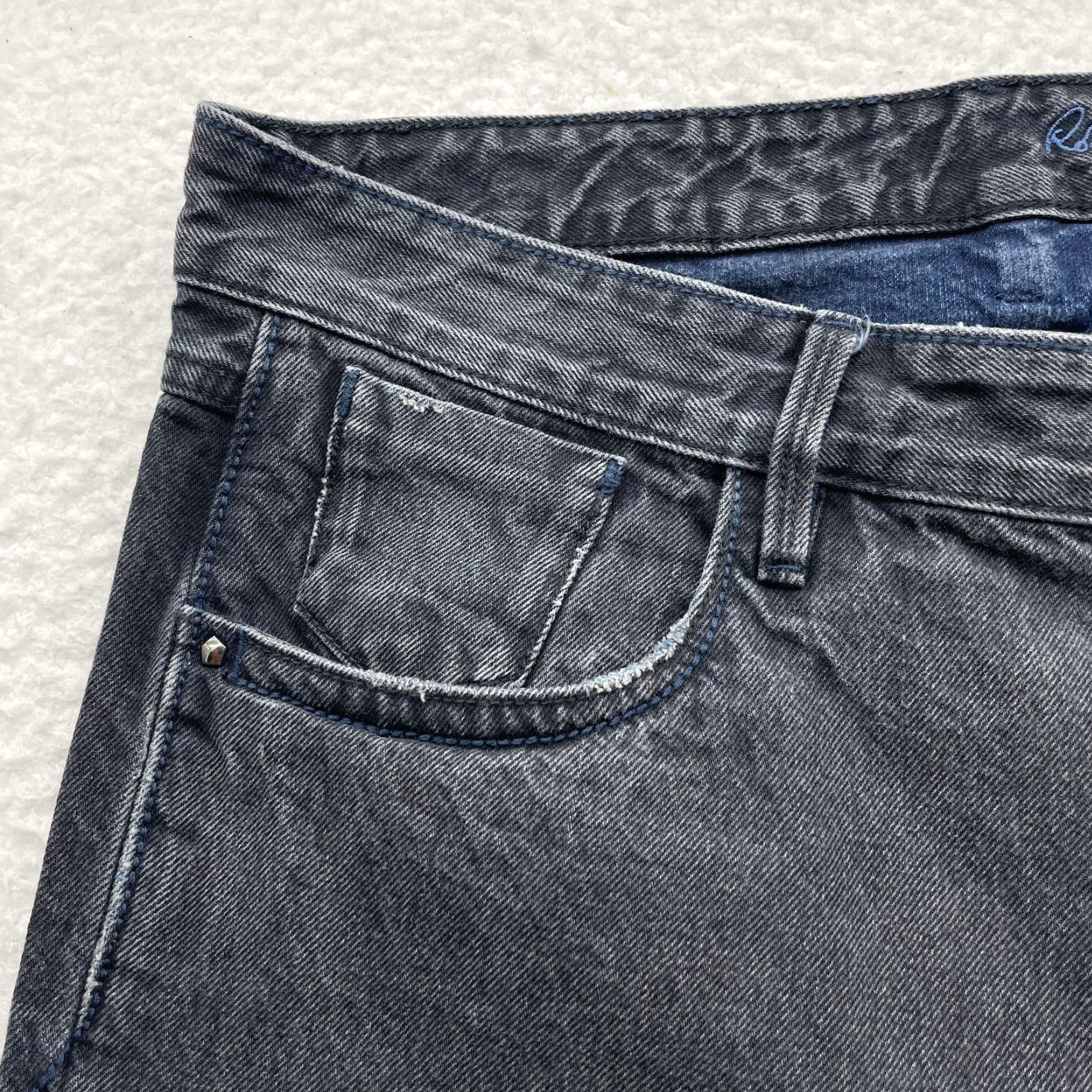 Robert Graham Robert Graham Jeans Mens 39x34 Dark Gray Straight Leg Designer Casual Jeans Size US 39 - 4 Thumbnail