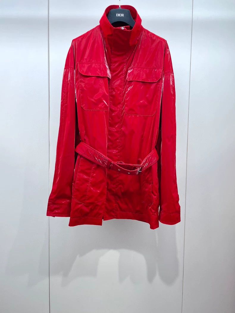 Dior Dior Wang Junkai's same red leather jacket 2501-Nextarrow Size US M / EU 48-50 / 2 - 1 Thumbnail
