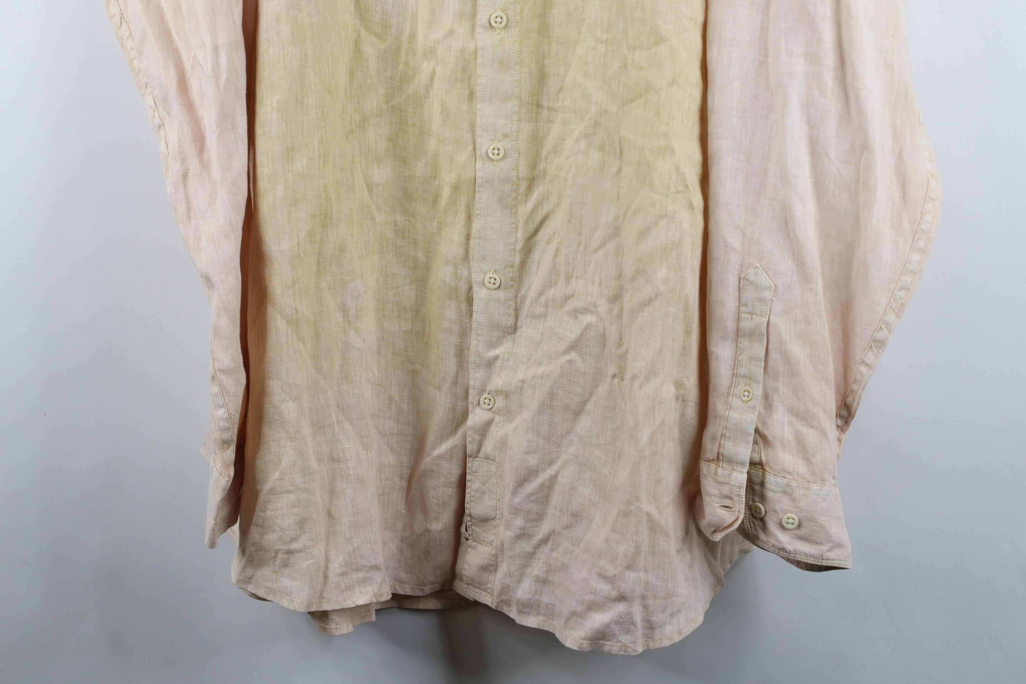 Vintage Vintage 90s Streetwear Linen Ombre Collared Button Shirt Size US XXL / EU 58 / 5 - 3 Thumbnail