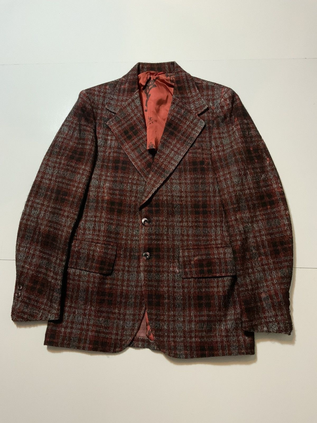 McGregor × Vintage 60s 70s Mcgregor Gottschalks Shadow Plaid Blazer Jacket Size US S / EU 44-46 / 1 - 1 Thumbnail
