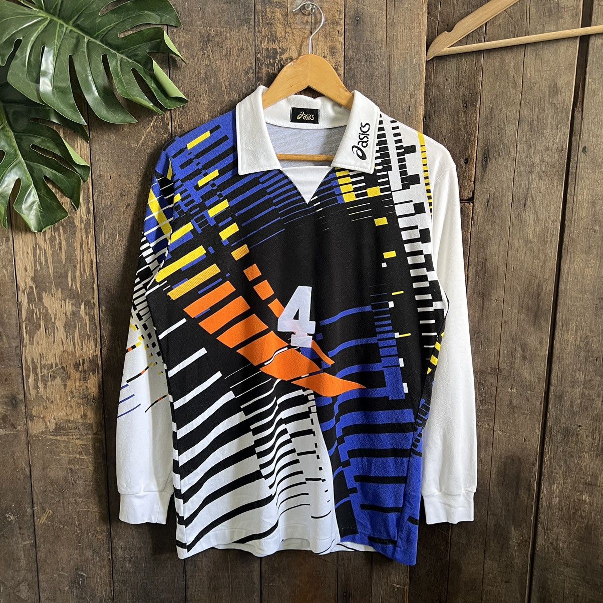 Vintage asics japan longsleeve football shirt