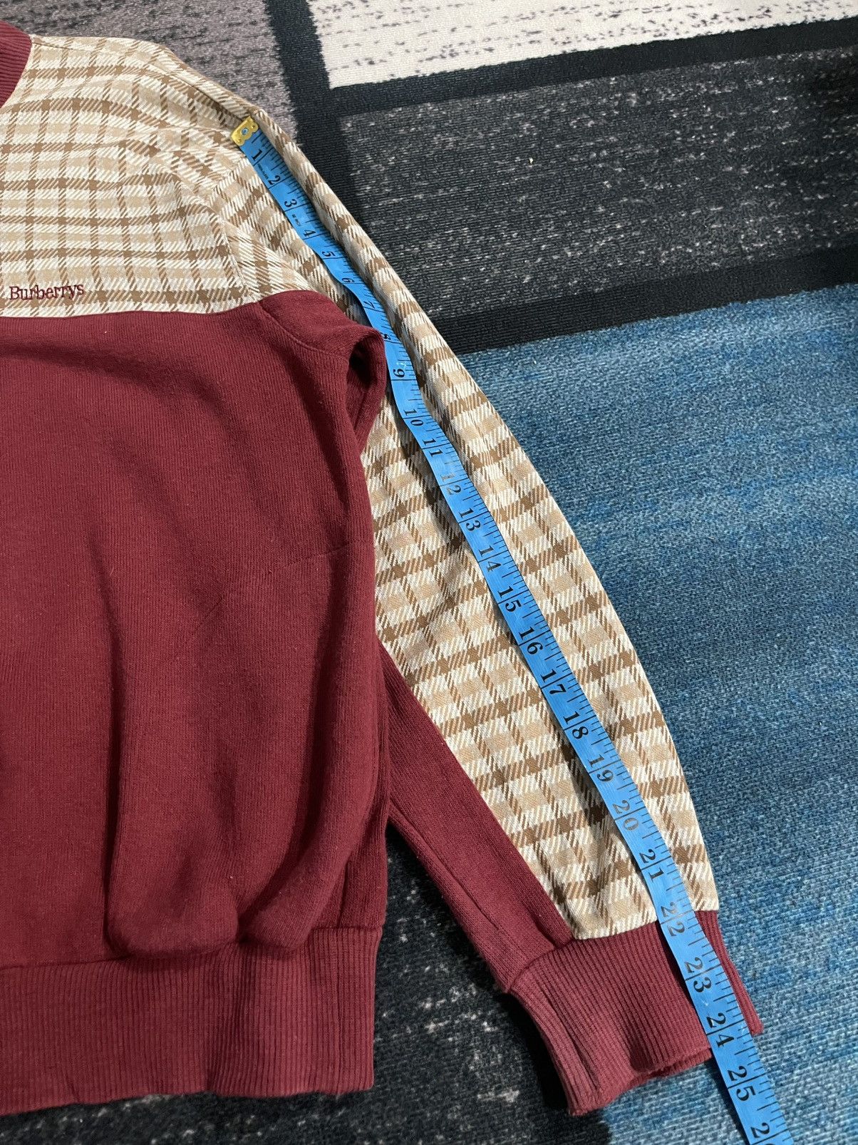 Burberry × Vintage Vintage burberrys Half button Sweatshirt Size US L / EU 52-54 / 3 - 17 Thumbnail