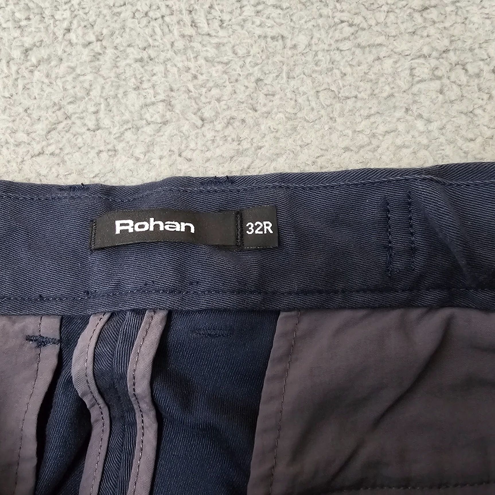Vintage Rohan Pants Mens 30x29 Blue Chino Flat Front Stretch Cotton Twill Button Zipper Classic Size US 30 / EU 46 - 6 Thumbnail