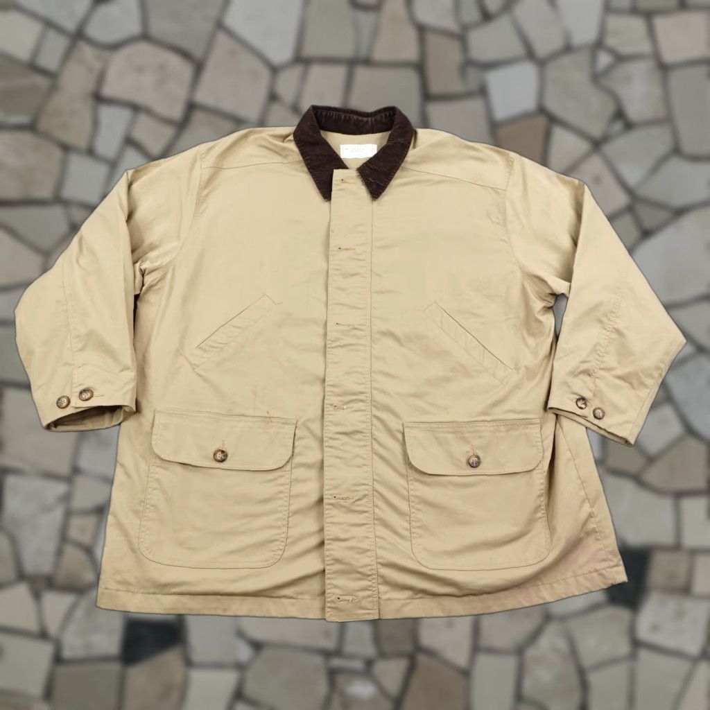 Disney VINTAGE Disney Jacket Cast Member Coat 3XL Tan Corduroy Collar Cotton Canvas Beige Men Zip Pockets 90s/Disney World Style Size US XXL / EU 58 / 5 - 1 Thumbnail