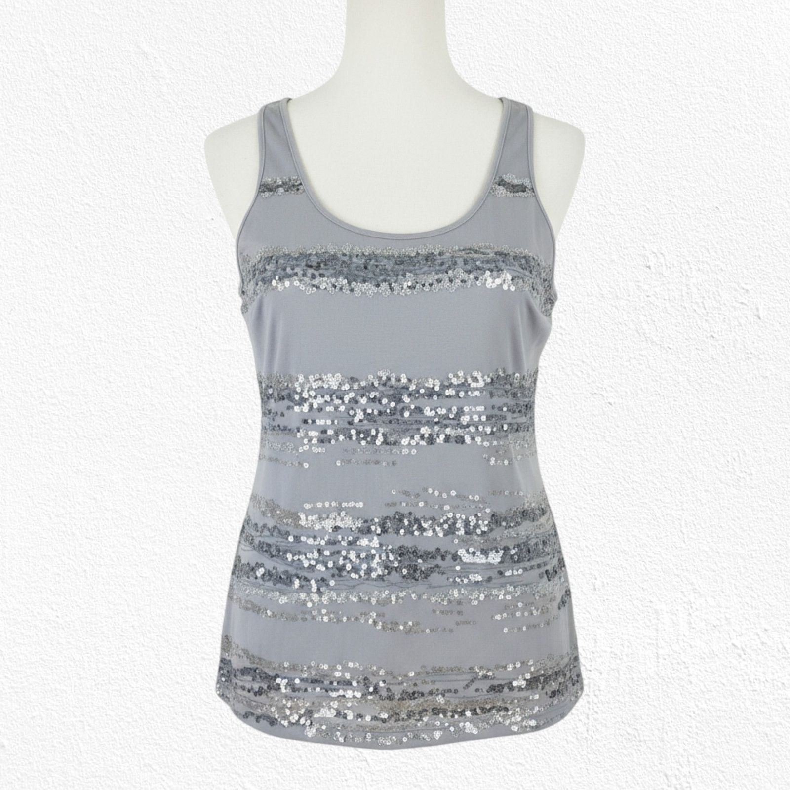 Express Express Silver Sequin Partywear Top Size Large Size L / US 10 / IT 46 - 9 Thumbnail