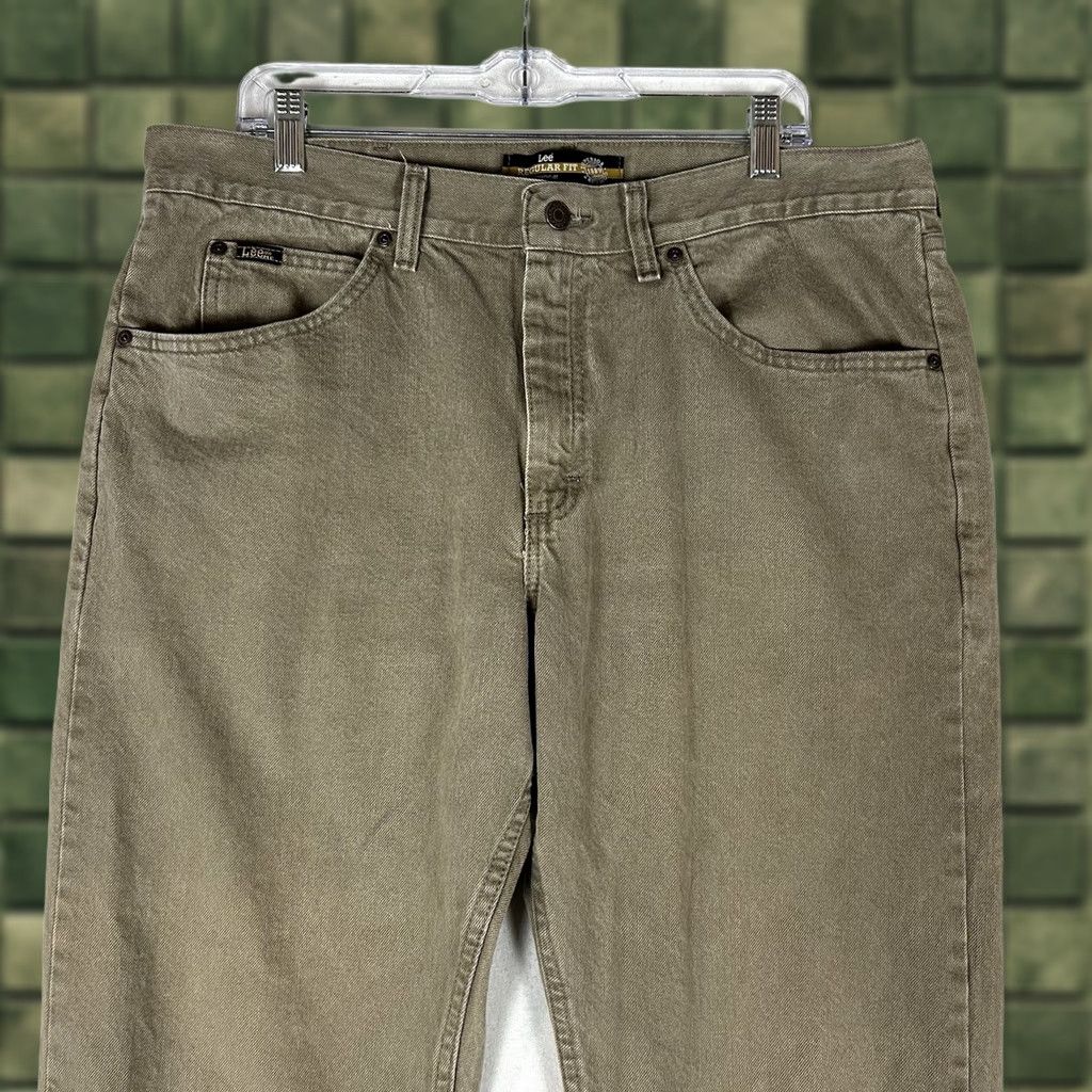 Lee Lee Chino Pants Regular Fit Straight Leg 38x29 Beige 100% Cotton Men Size US 38 / EU 54 - 1 Thumbnail