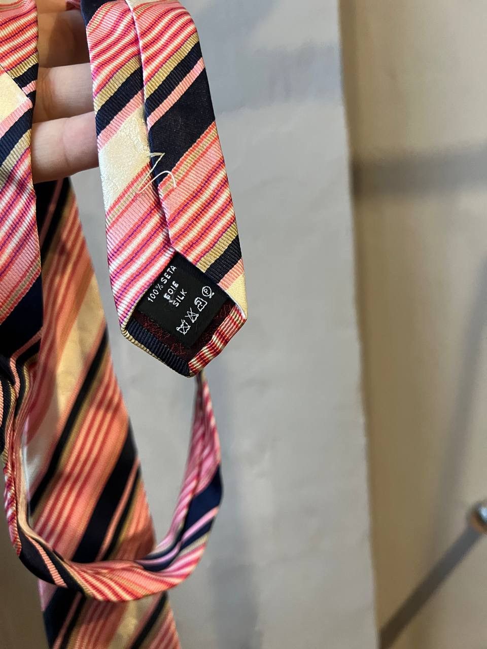 Versace VERSACE MEDUSA MULTILOGO VINTAGE SILK TIE PINK Size ONE SIZE - 8 Thumbnail
