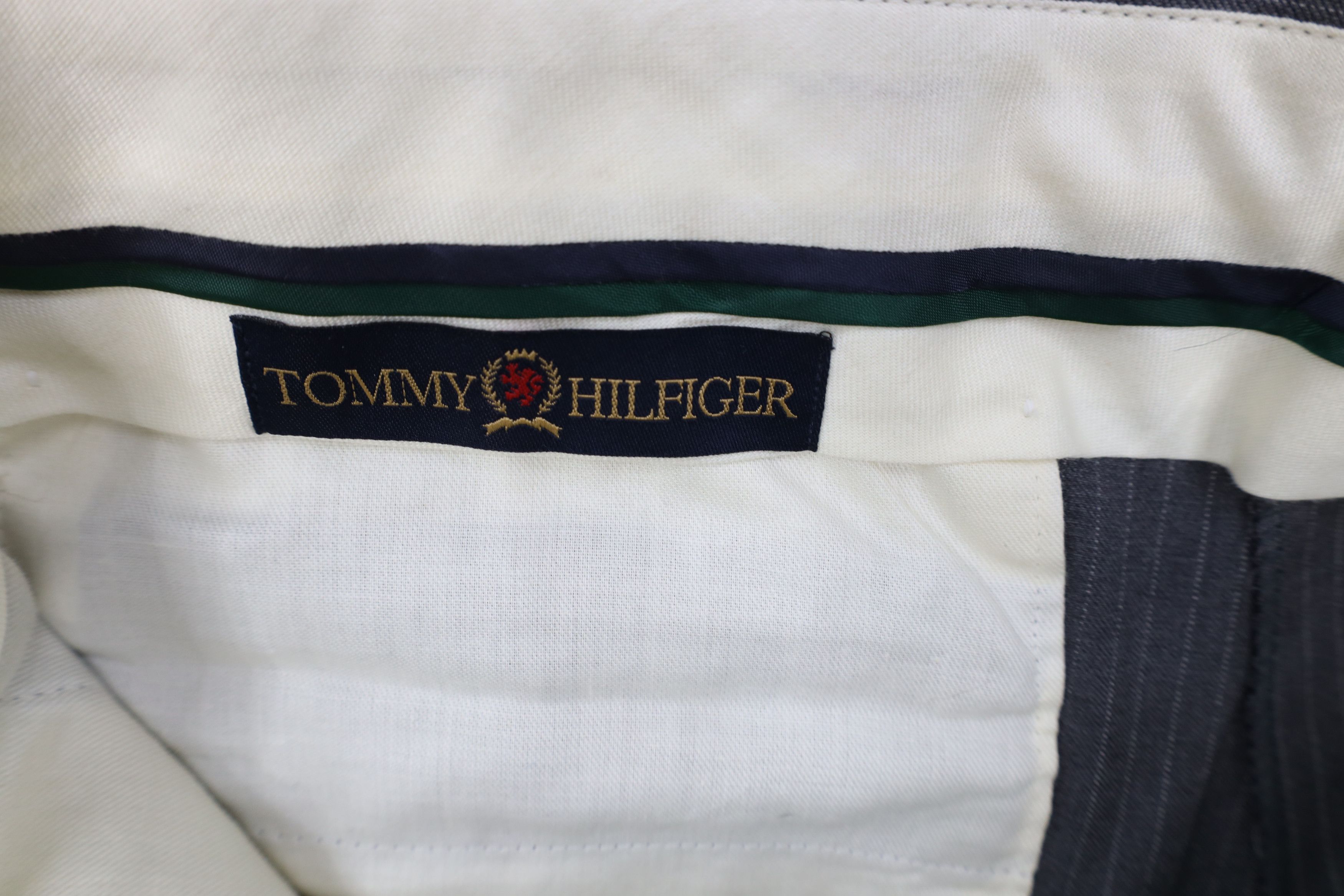 Tommy Hilfiger Vintage 90s Tommy Hilfiger Pinstriped Wide Leg Chino Pants Size US 36 / EU 52 - 6 Thumbnail