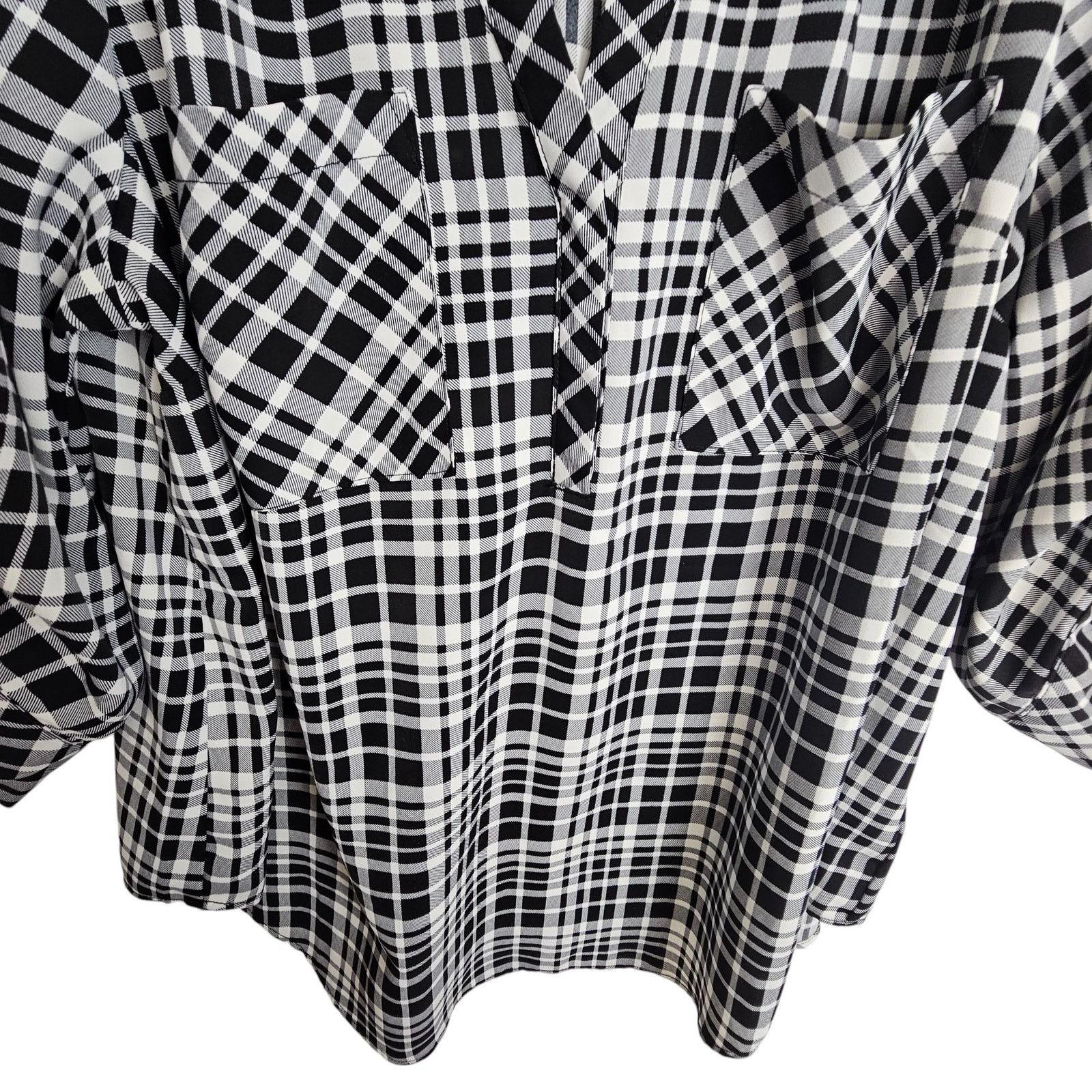 Torrid Torrid Womens Plaid Harper Top Plus Size 2X Career Corp Work Size XXL / US 16-18 / IT 52-54 - 4 Thumbnail