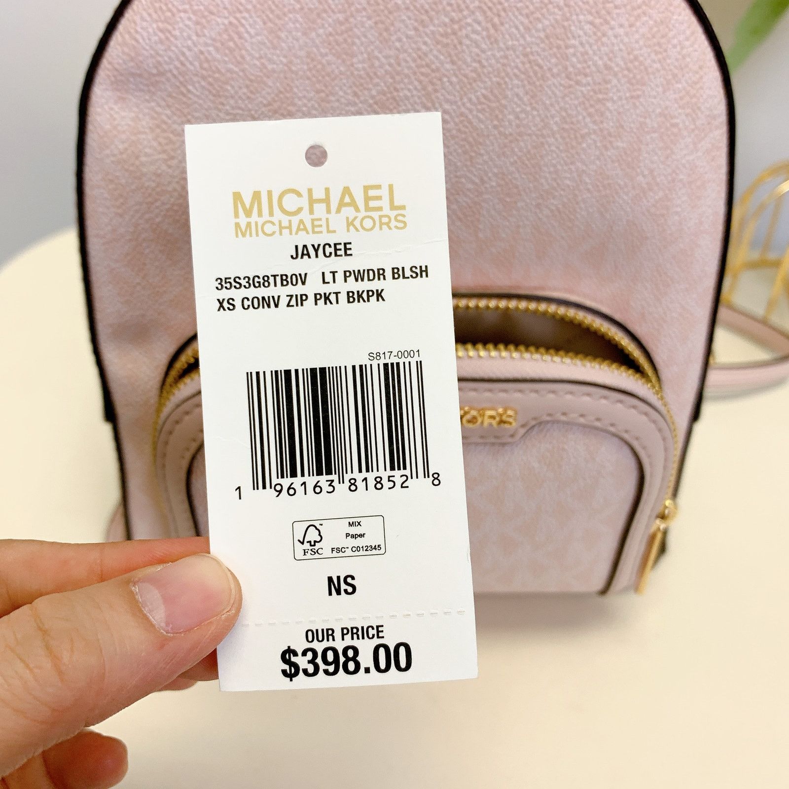 Michael Kors Michael Kors 35S3G8TB0V Jaycee Mini Pebbled Leather Backpack Size ONE SIZE - 8 Thumbnail