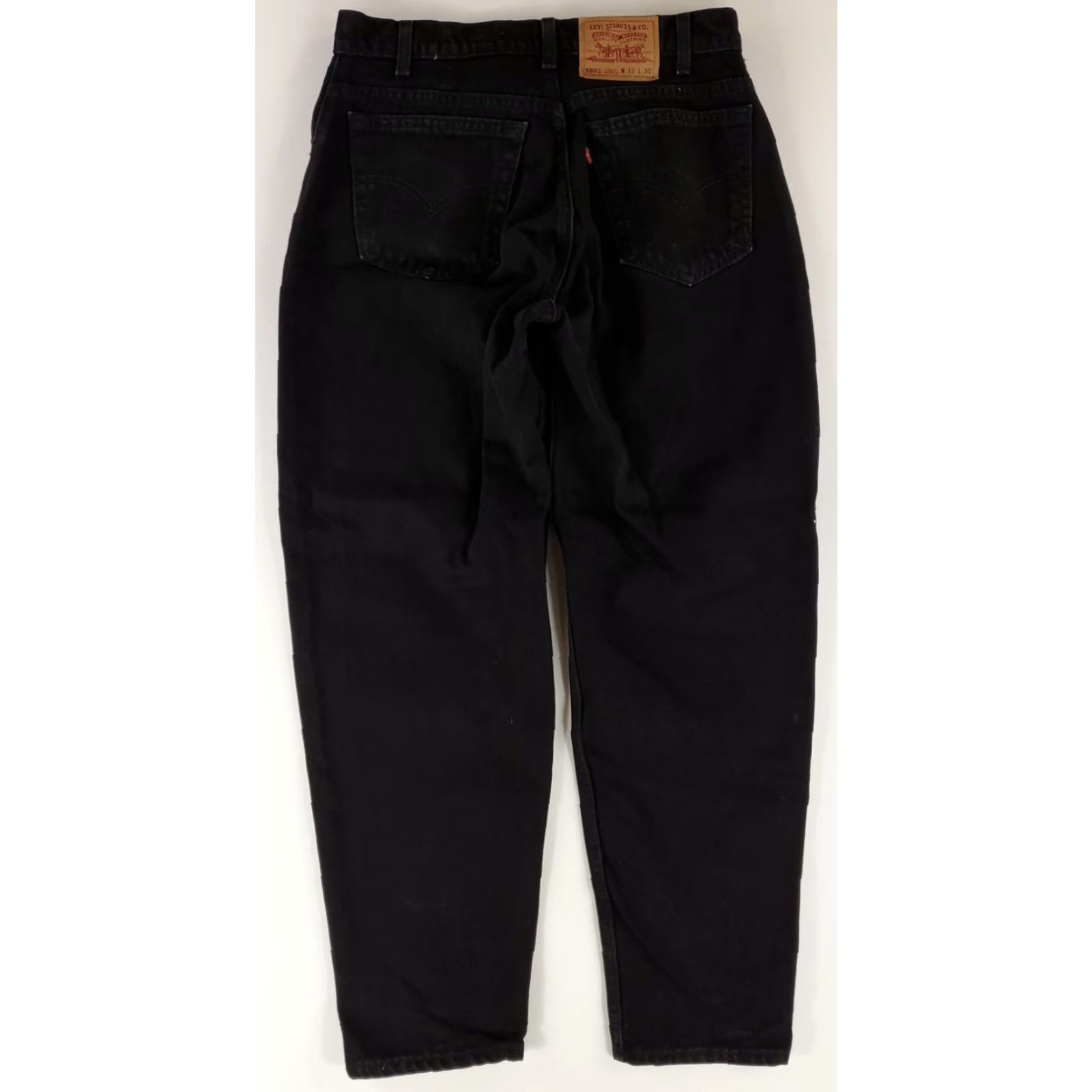 Levi's VINTAGE Levi's 560 VTG 90s Loose Fit Jeans Black Baggy Wide-Leg Mens 33x30 Size US 33 - 4 Thumbnail