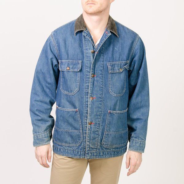 Sears Vintage 50s Sears Blanket Lined Denim Chore Jacket Size US M / EU 48-50 / 2 - 1 Thumbnail