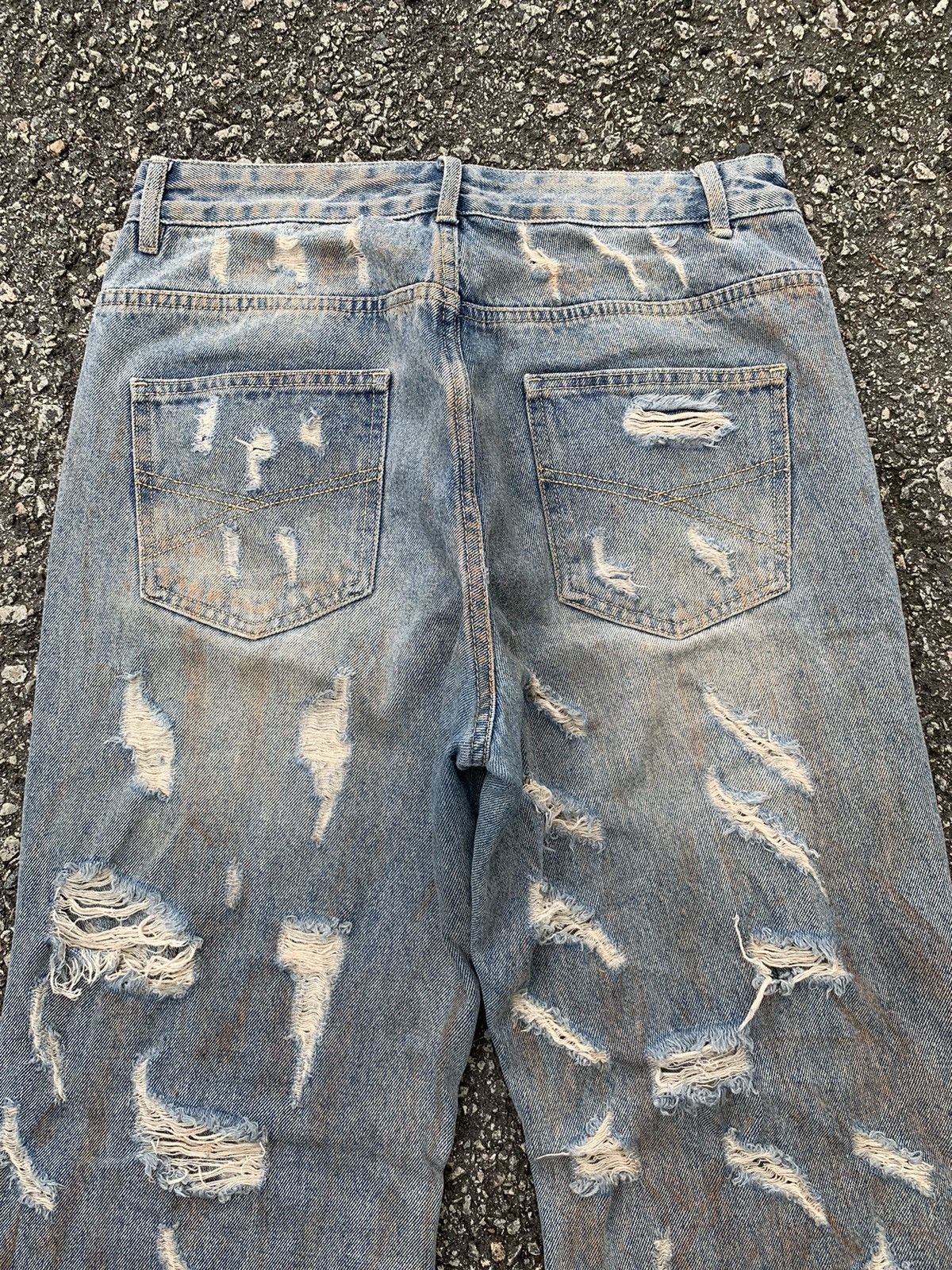 Japanese Brand × Kapital × Vintage FLARE💥 ARGUECULTURE JAPANESE PUNK STYLE DISTRESSED DENIM☠️🎌 Size US 31 - 7 Thumbnail