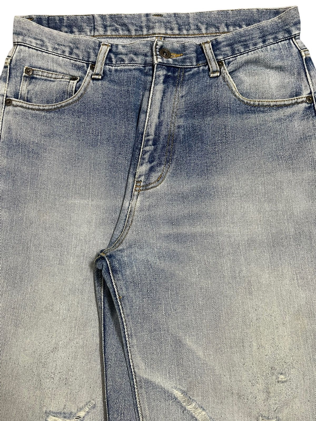 Denime Vintage Japanese Brand Blue Faded Wash Distress Baggy Jeans Size US 30 / EU 46 - 4 Thumbnail