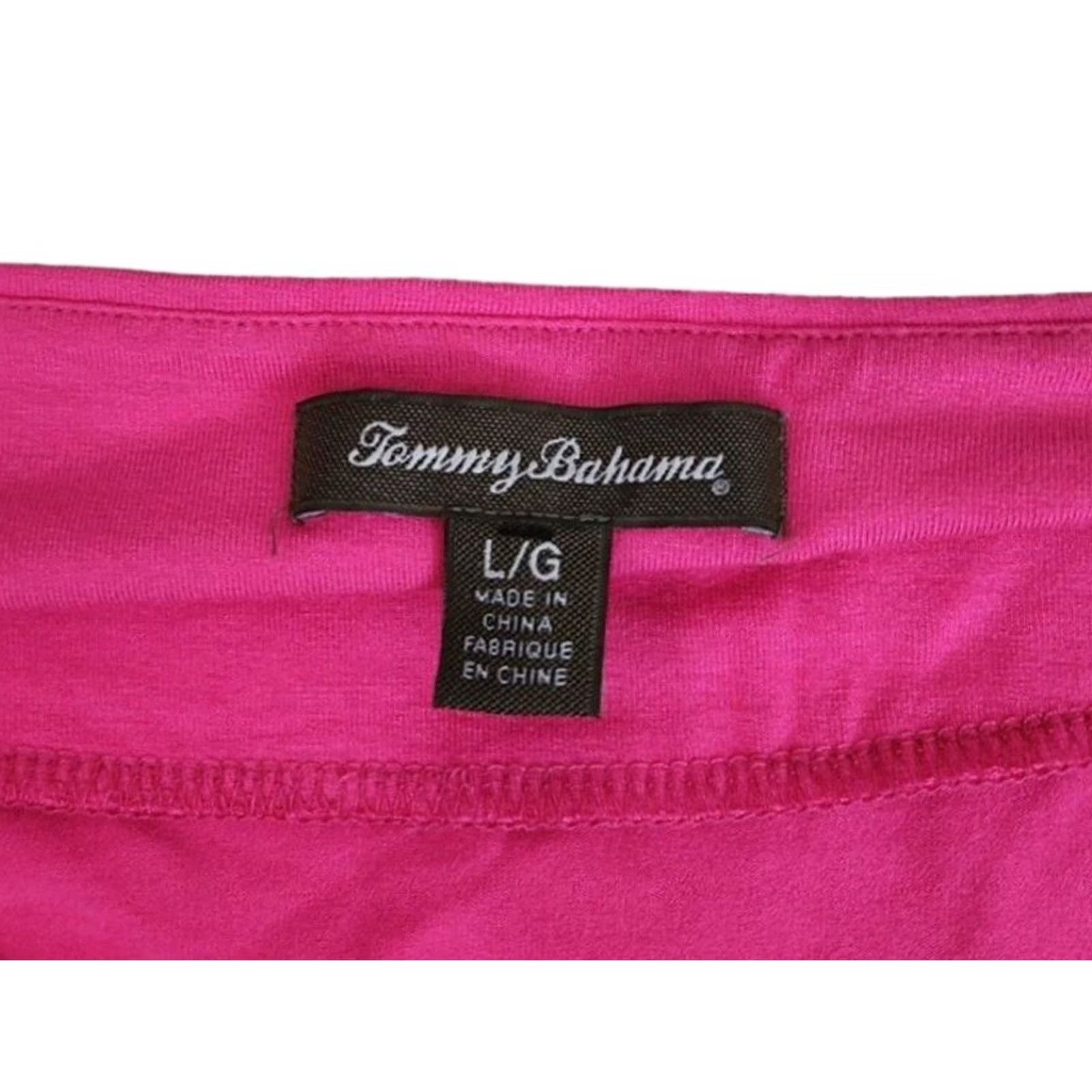 Tommy Bahama Tommy Bahama Skirt Womens L Solid Pink Viscose Spandex Jersey Knee Length Stretch Pencil Bareroga? Size L / US 10 / IT 46 - 4 Thumbnail
