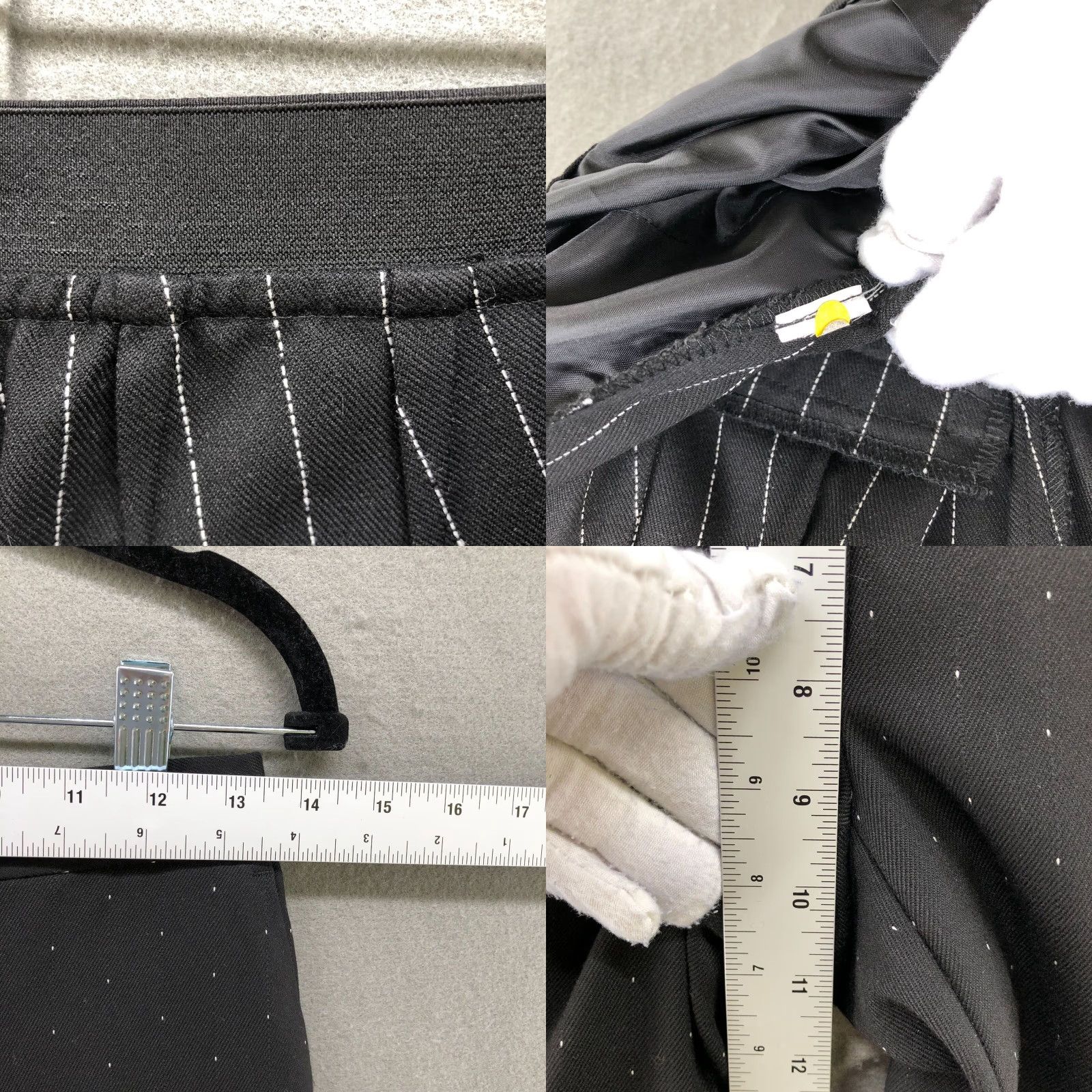Zara Zara Dress Pants Womens S Black Polka Dot Slim Straight Leg Mid Rise Comfort Waist Dress Pants Women Size 28" / US 6 / IT 42 - 8 Thumbnail