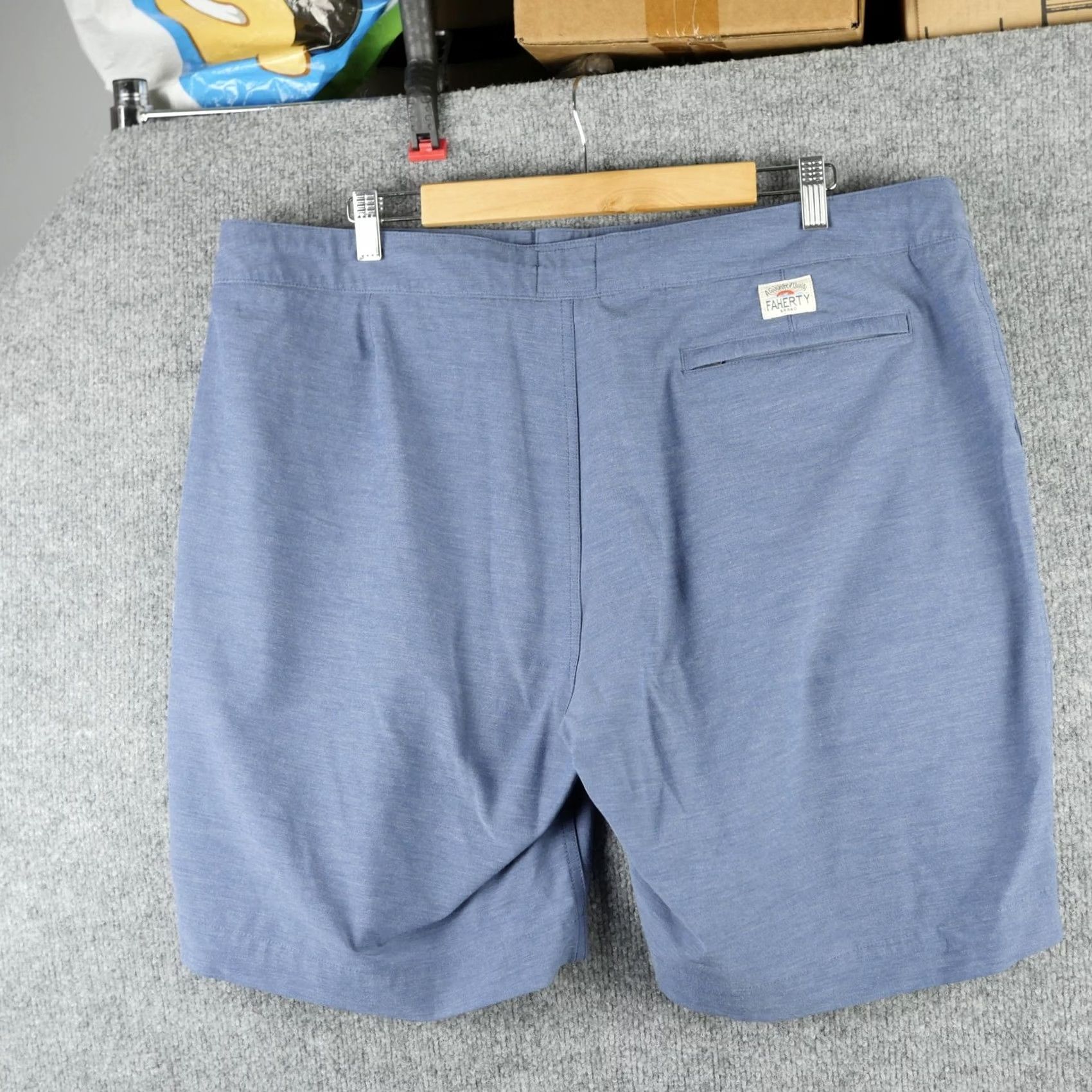 Faherty Faherty Shorts Mens 38 Blue All Day Performance Chino Stretch Summer MSC0007 Size US 38 / EU 54 - 2 Thumbnail