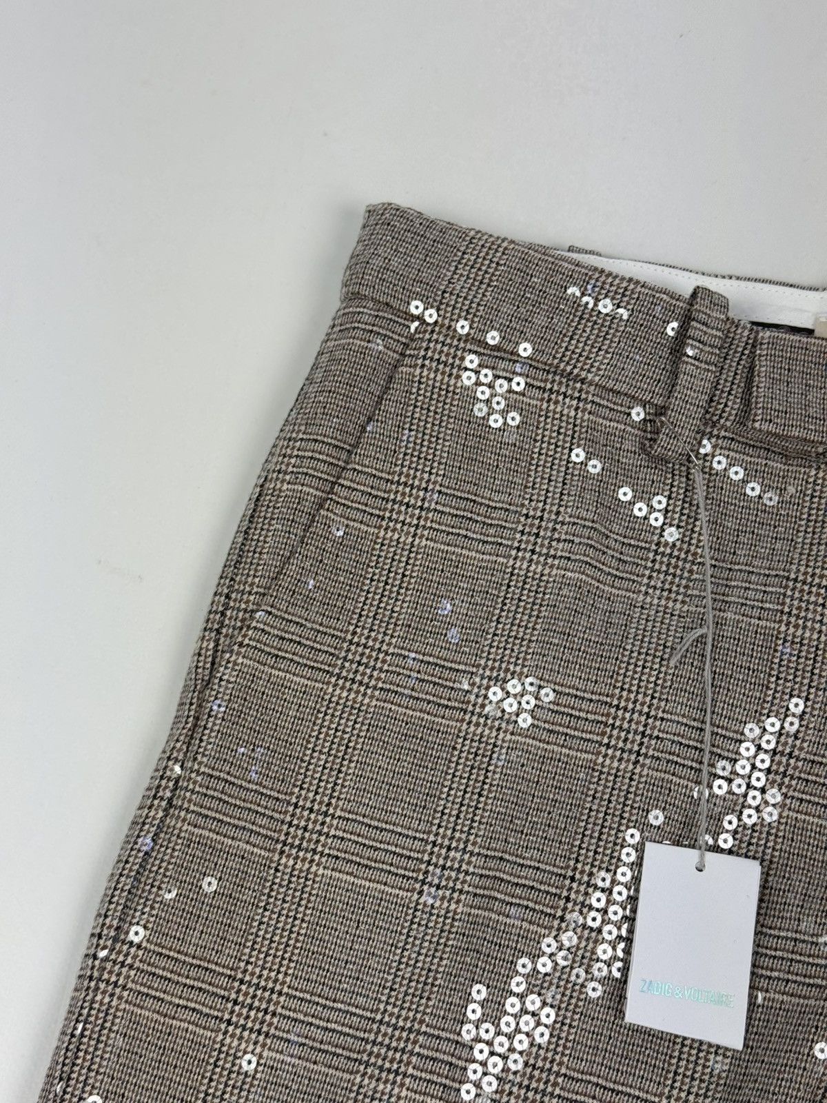 Zadig & Voltaire New! Zadig&Voltaire Peter Car Sequin Beige Women’s Pants Size 26" / US 2 / IT 38 - 8 Thumbnail