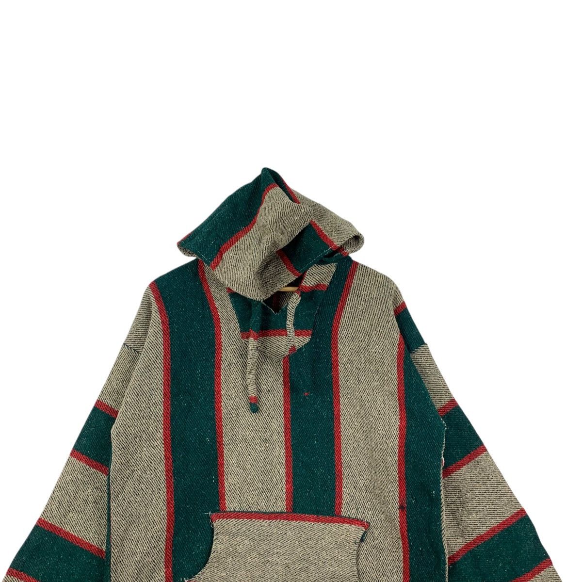 Vintage Vintage 80s MEXICAN BAJA PONCHO Rug Drug Woven Hoodie Size US L / EU 52-54 / 3 - 2 Thumbnail