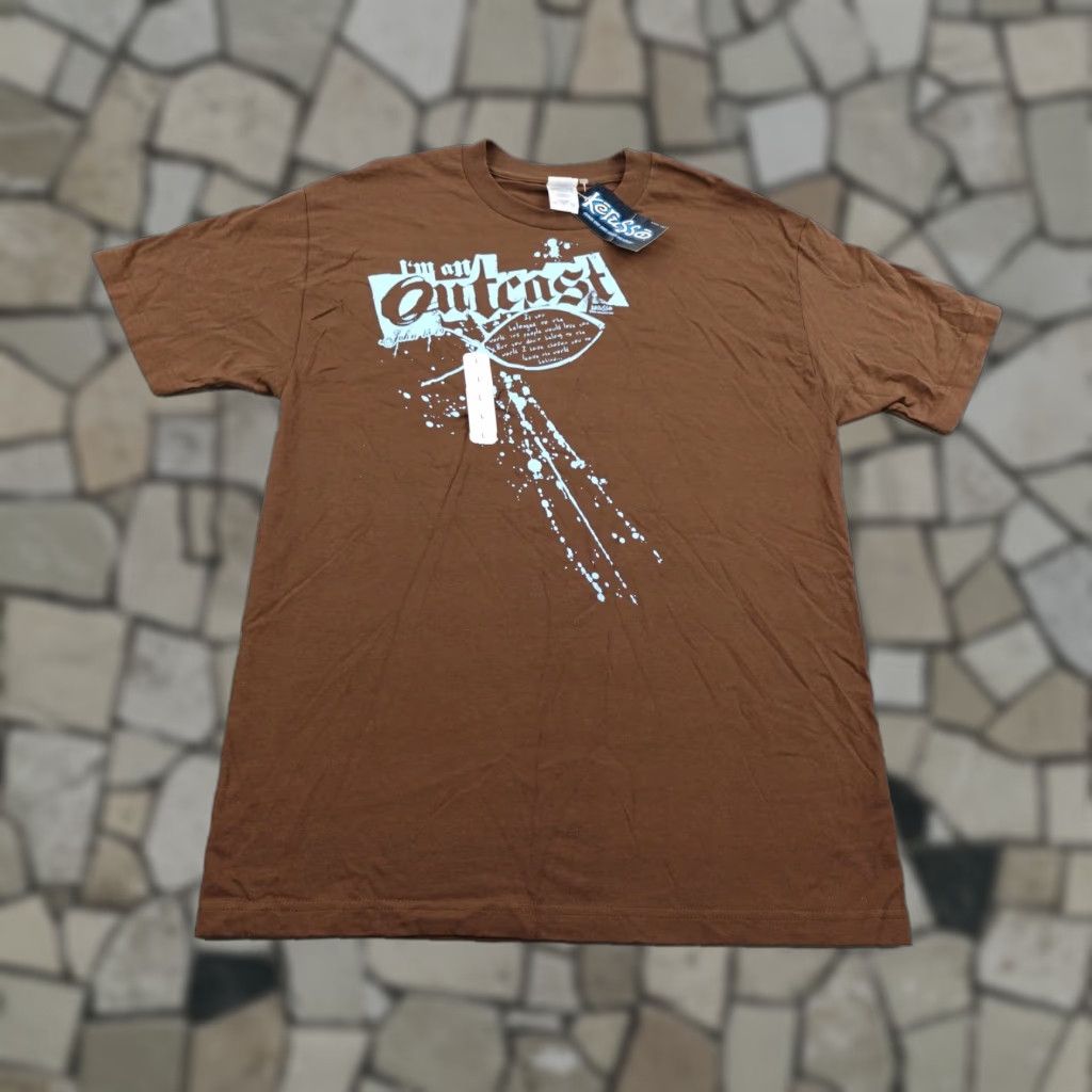 Vintage VINTAGE Kerusso Shirt Brown Christian Bible Verse Deadstock Y2K Large Men L T-Shirt Crew Neck Short Sleeve Graphic Print Cotton Size US L / EU 52-54 / 3 - 1 Thumbnail