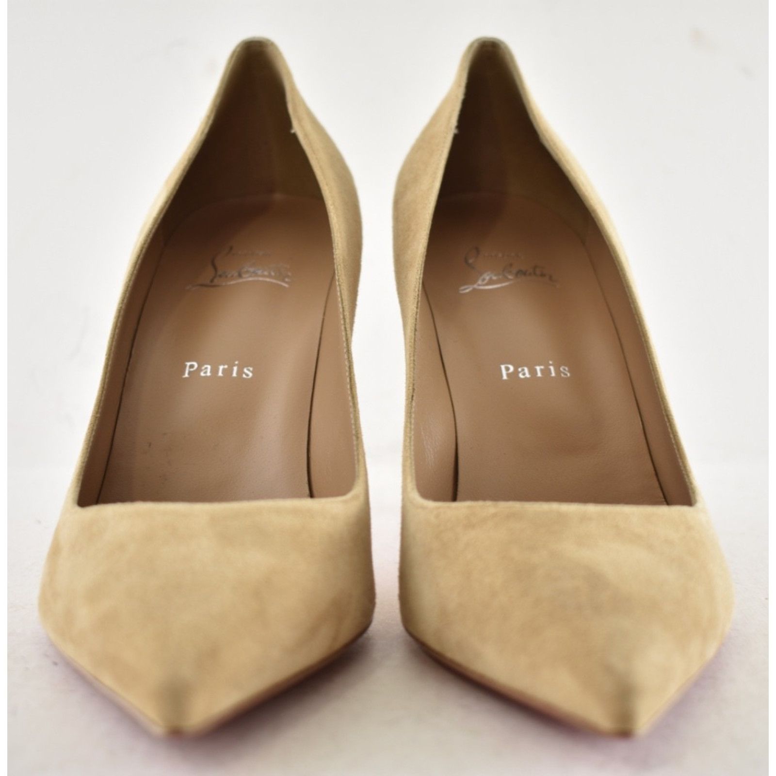 Christian Louboutin C. Louboutin Kate 85 Lionne Beige Suede Pointed Toe Pump 42 Size US 12 / IT 42 - 7 Thumbnail
