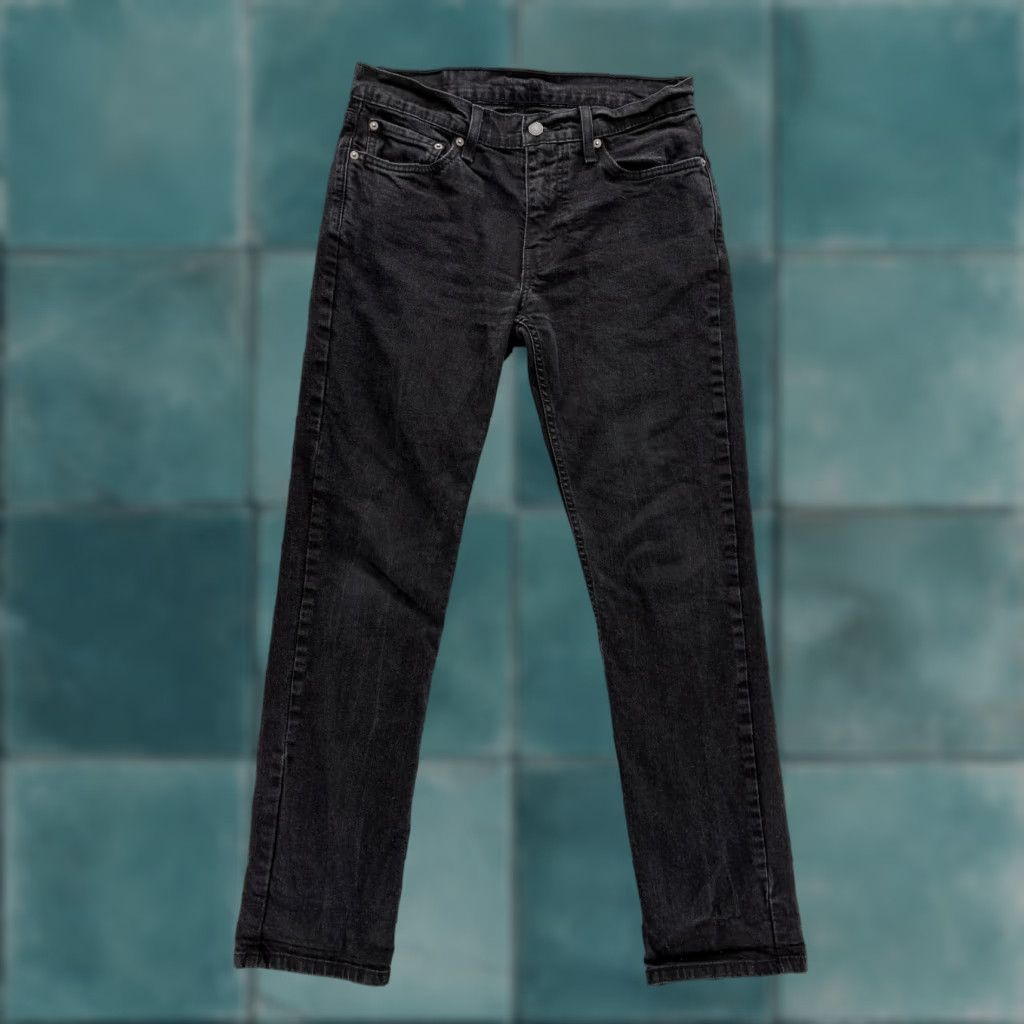 Levi's VINTAGE Levis 511 Jeans Mens 31x32 Black Charcoal Wash Slim Straight Denim Stretch Pants Size US 31 - 1 Thumbnail