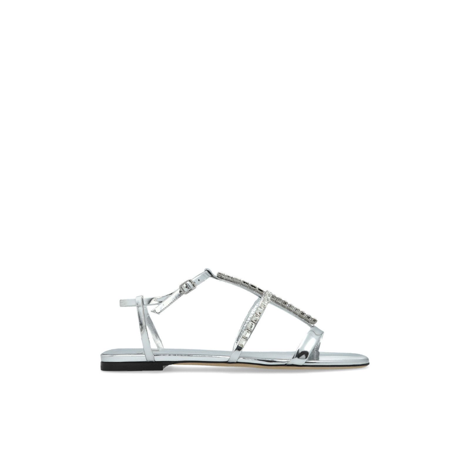JIMMY CHOO 'Gwyn' Silver Sandals New & Authentic (Women's si