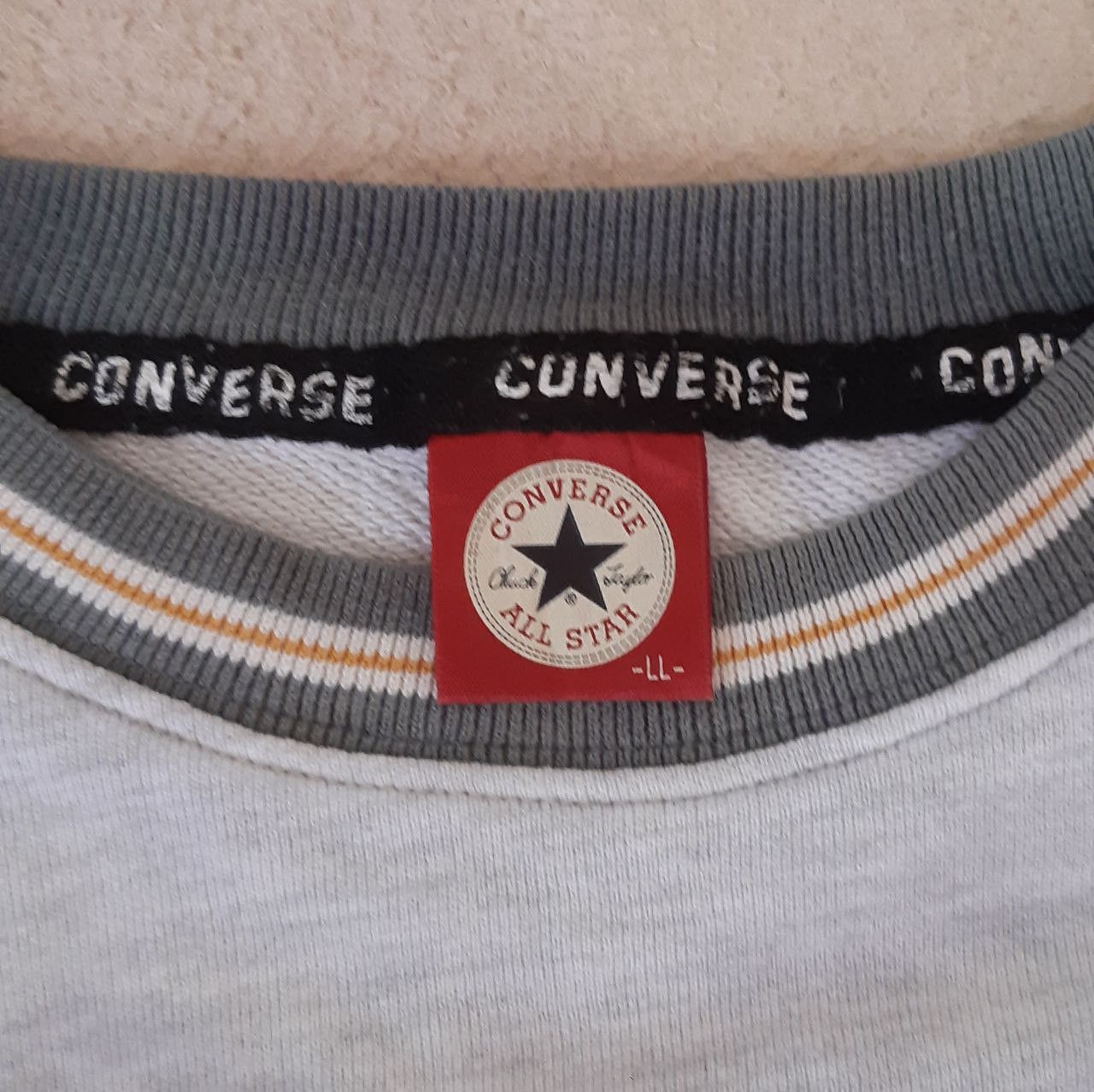 Converse × Vintage 1990s Converse Shoes Logo Sweatshirt Size US L / EU 52-54 / 3 - 6 Thumbnail