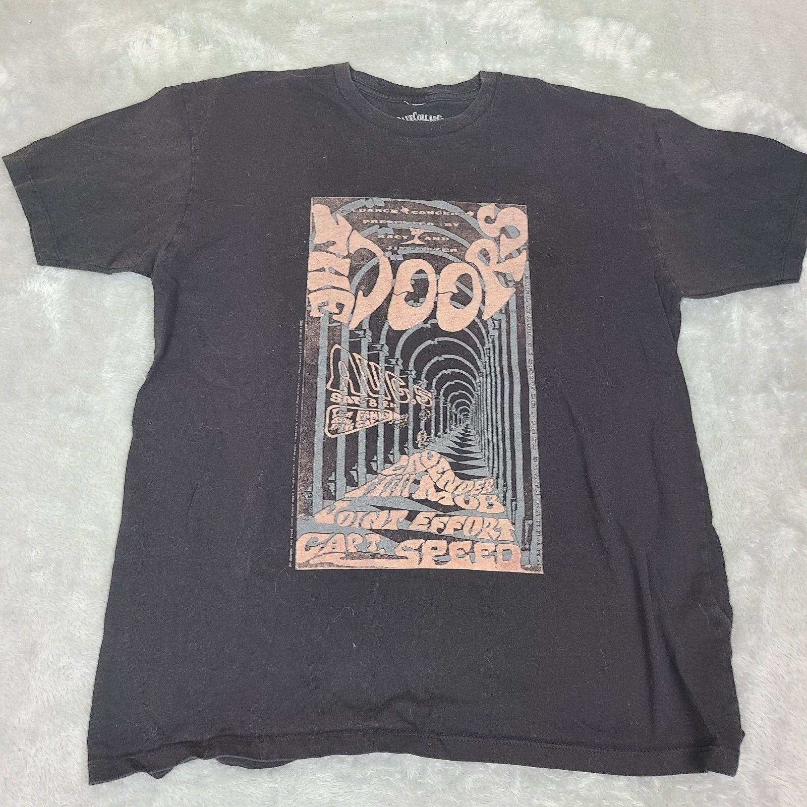 Vintage The Doors Shirt Blue Collar Ethic Black Large Lavender Hill Size US L / EU 52-54 / 3 - 1 Thumbnail
