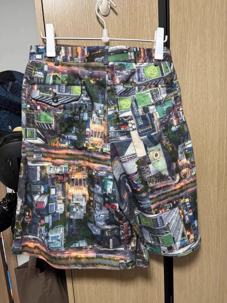 Comme des Garcons Homme Plus Multi-Color City Print Casual Shorts Size 36. Size US 36 / EU 52 - 1 Thumbnail