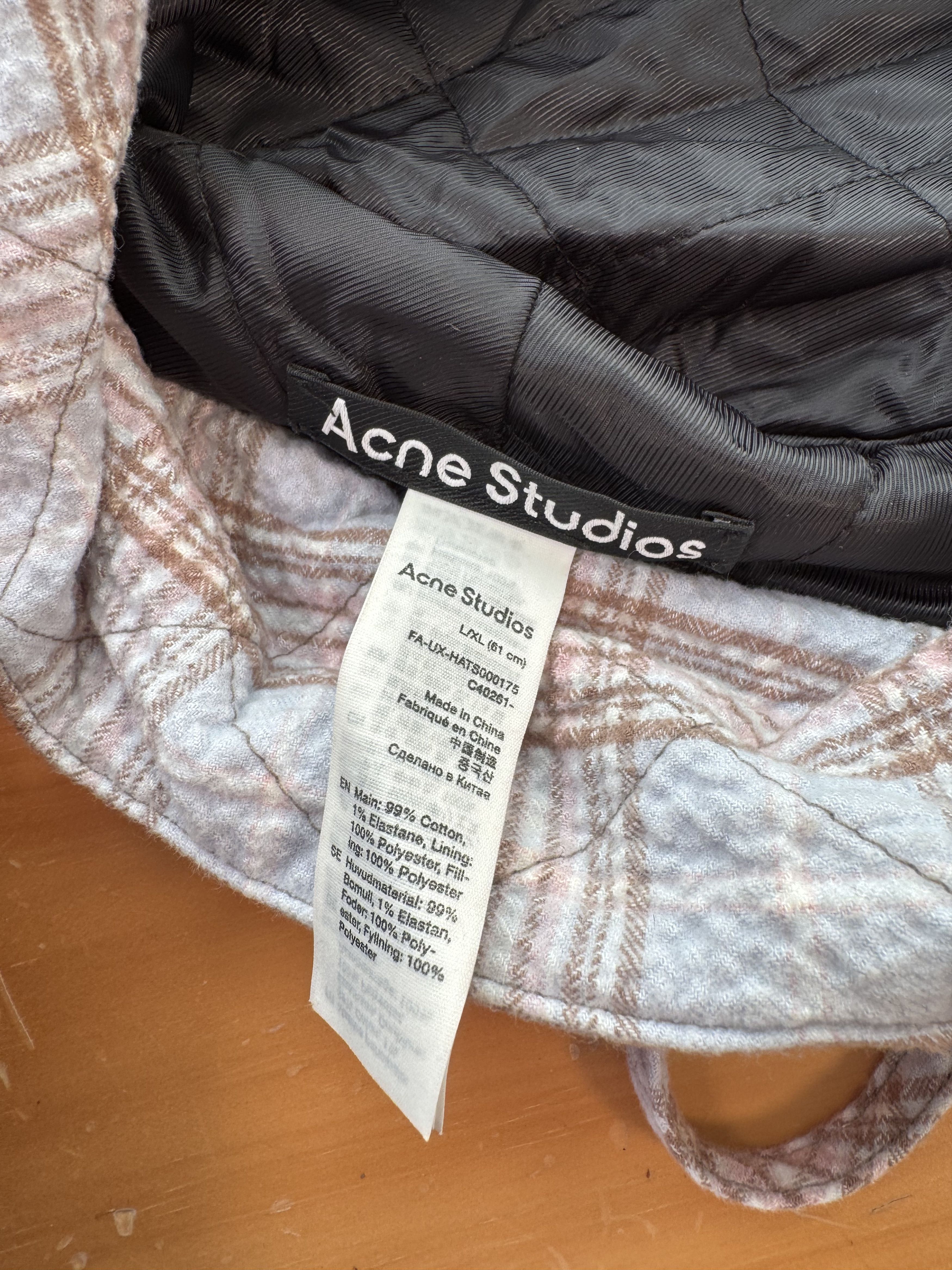 Acne Studios Acne Studios Quilted Plaid Trapper Hat Ear flap pill brim Size ONE SIZE - 11 Thumbnail