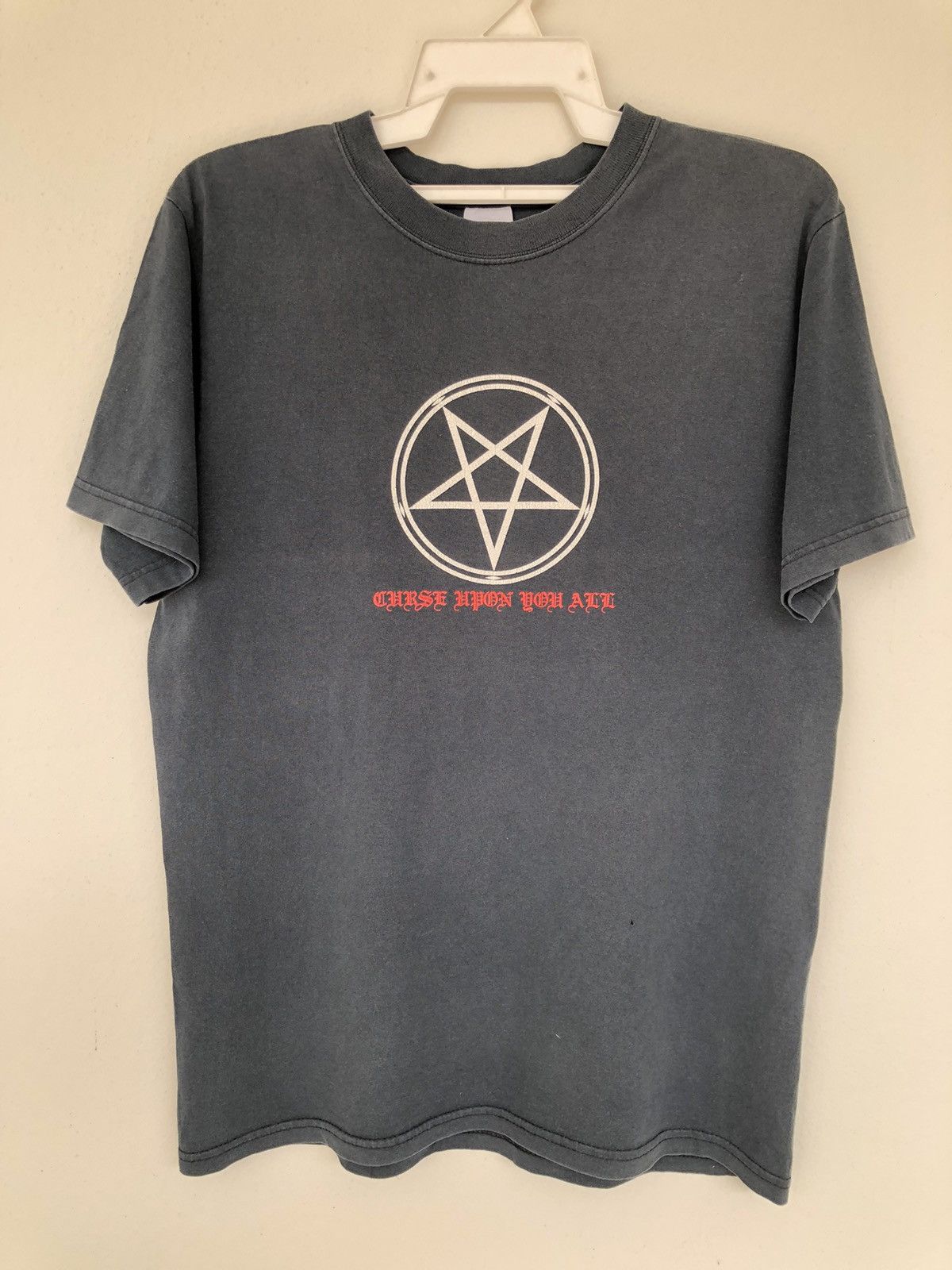 Band Tees Vintage 90s Pentagram Curse Upon You All Tee Size US M / EU 48-50 / 2 - 2 Thumbnail