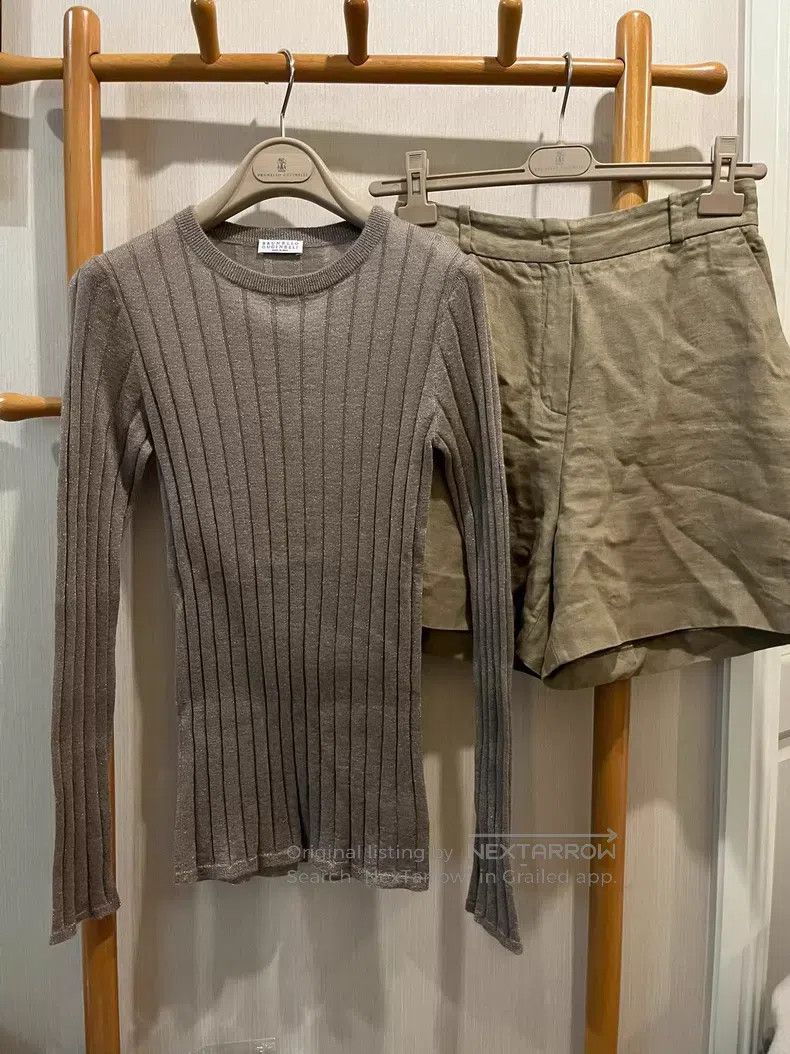 Brunello Cucinelli Brunello Cucinelli Wool Silver Thread Knitted Sweater Size XS / US 0-2 / IT 36-38 - 2 Thumbnail