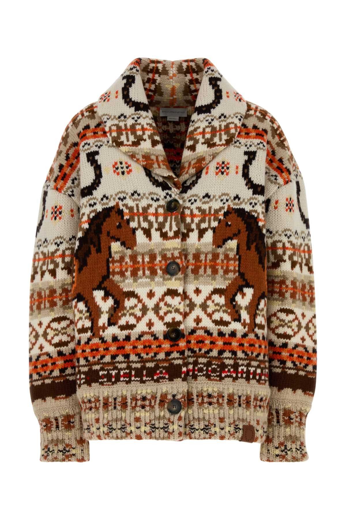 Stella McCartney Embroidered Wool Fair Isle Oversize Cardigan Size S / US 4 / IT 40 - 1 Thumbnail