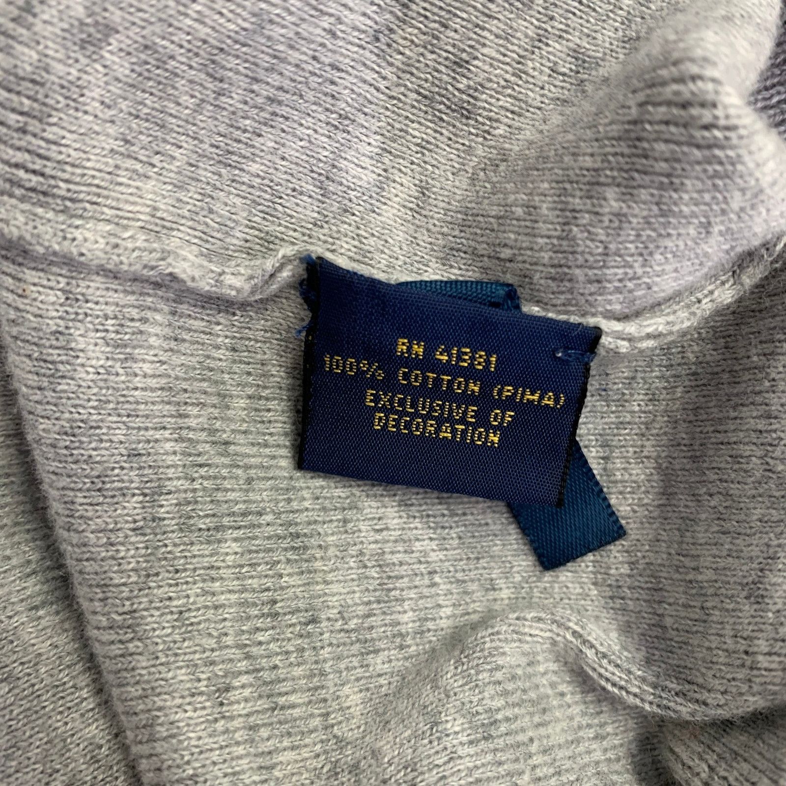 Polo Ralph Lauren Size L Grey Heather Cotton 1/4 Zip Pullover Size US L / EU 52-54 / 3 - 9 Thumbnail