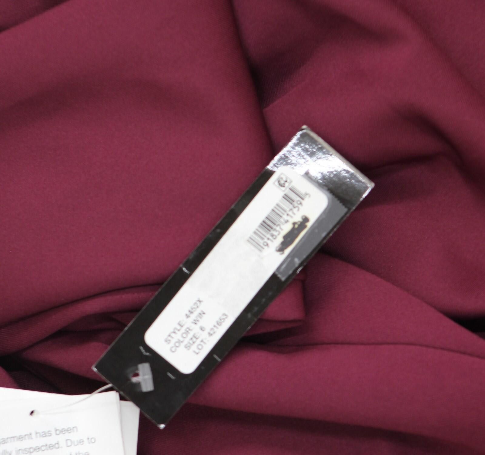 Other Nwt Xscape Womens Pleated Ruffled Gown 4452x Wine Red 6 Size M / US 6-8 / IT 42-44 - 4 Thumbnail