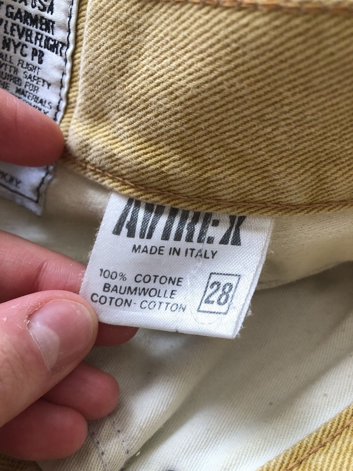 Avirex × Vintage RARE AVIREX USA MADE IN ITALY VINTAGE YELLOW DENIM PANTS Size US 28 / EU 44 - 4 Thumbnail
