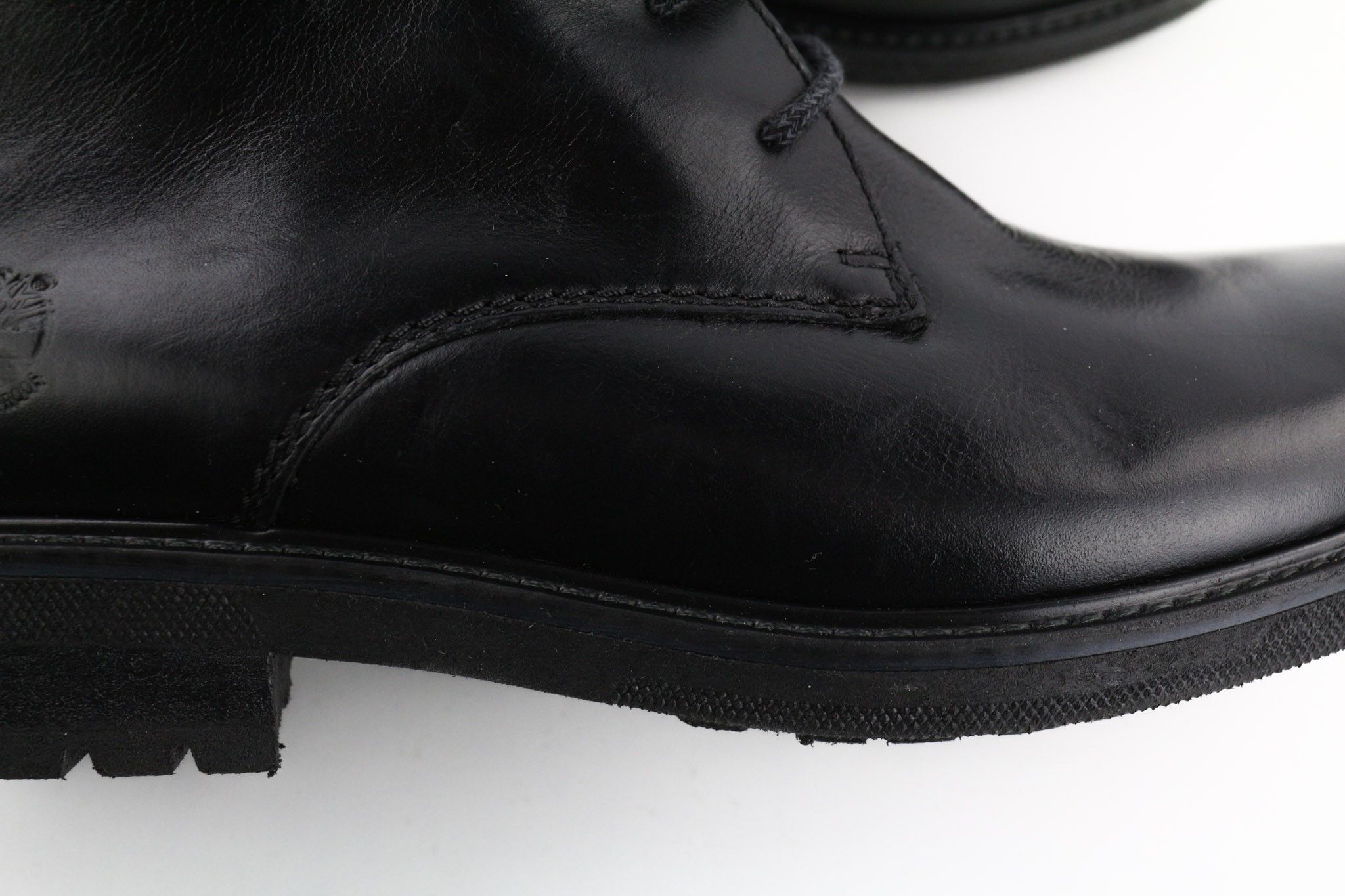 Timberland A2KCW UK8.5 Logo Leather Black High Top Boots 79907 Size US 9 / EU 42 - 14 Thumbnail