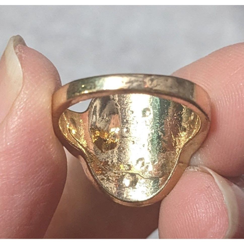 Other Bold Glam Gold And Black Faceted Gemmed Ring Size 6 Size ONE SIZE - 5 Thumbnail