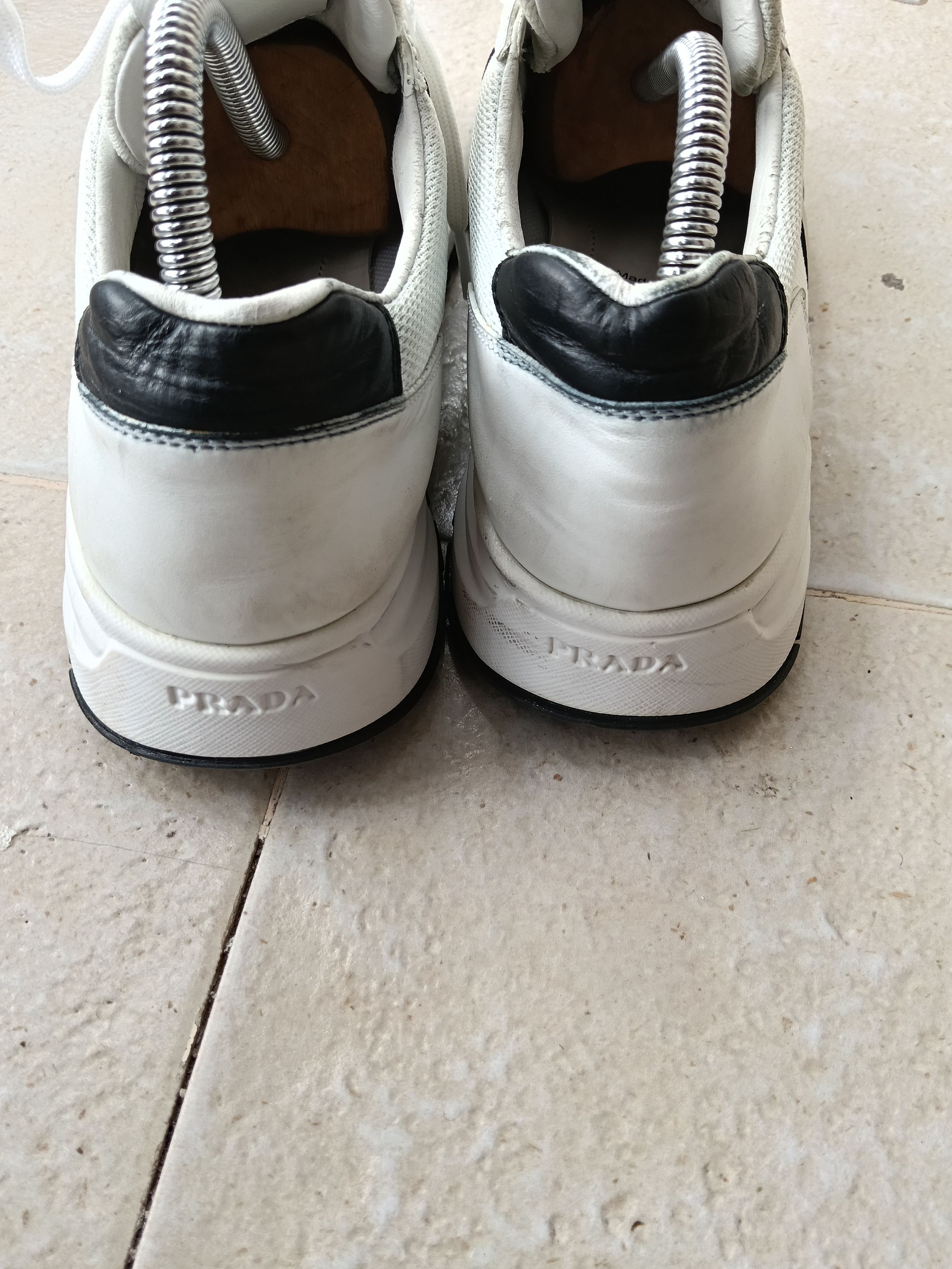 Prada Prada prax 01white black leather sneakers Size US 8.5 / EU 41-42 - 9 Thumbnail