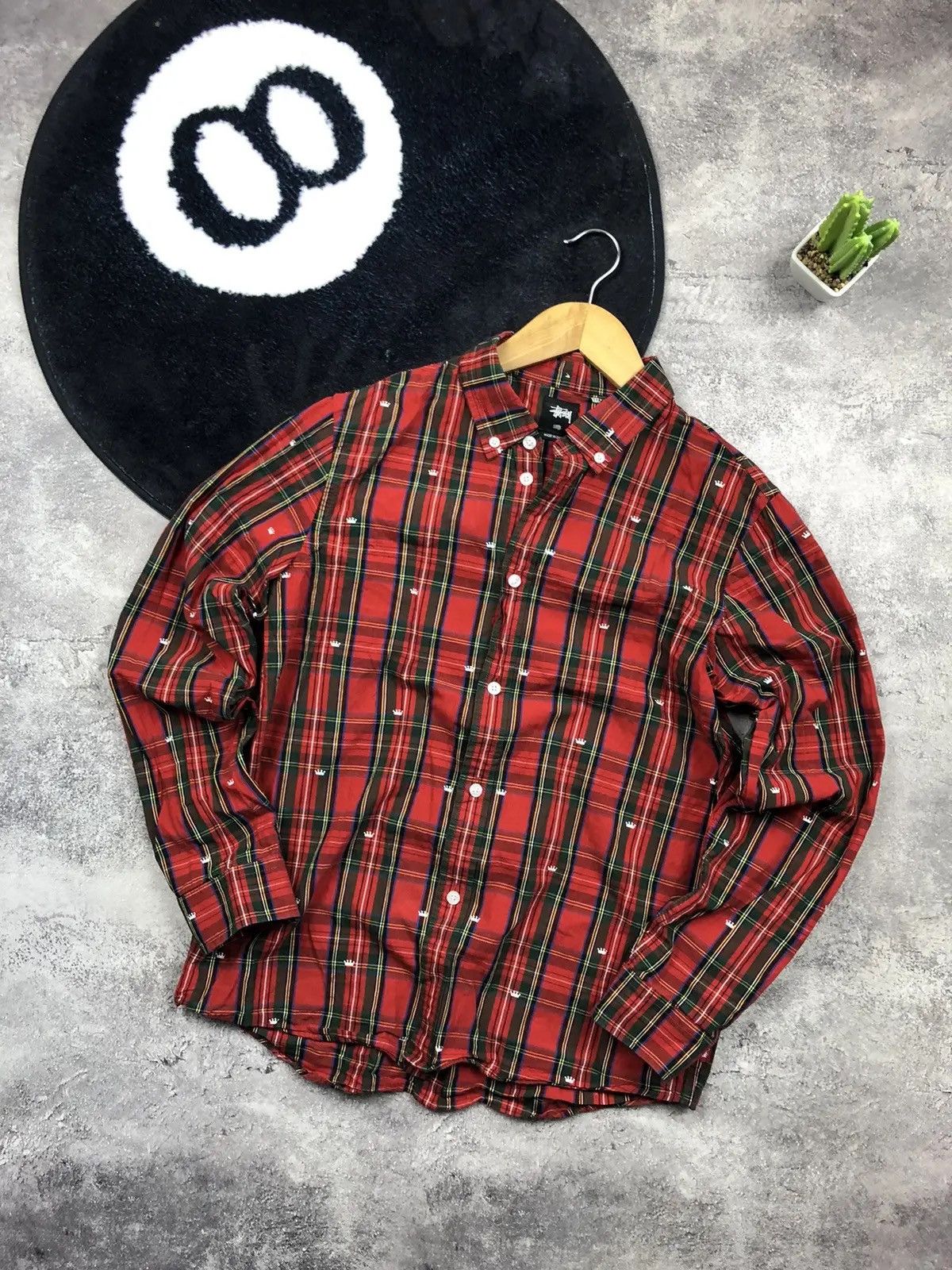 Stussy STUSSY Hype Checkered Monogram Crown Logo Streetwear Y2kRare Size US S / EU 44-46 / 1 - 1 Thumbnail