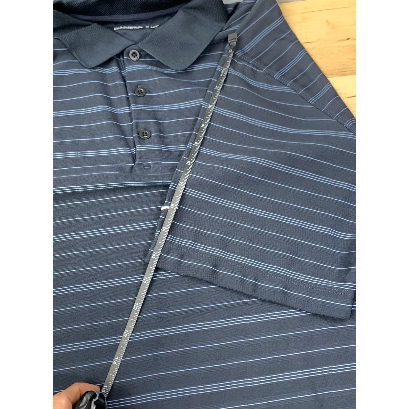Nike Nike Golf Dri Fit Polo Shirt Mens XL Blue Striped Short Sleeve Casual Polo Mens XL Blue Striped Nike Golf Dri-Fit Size US XL / EU 56 / 4 - 7 Thumbnail