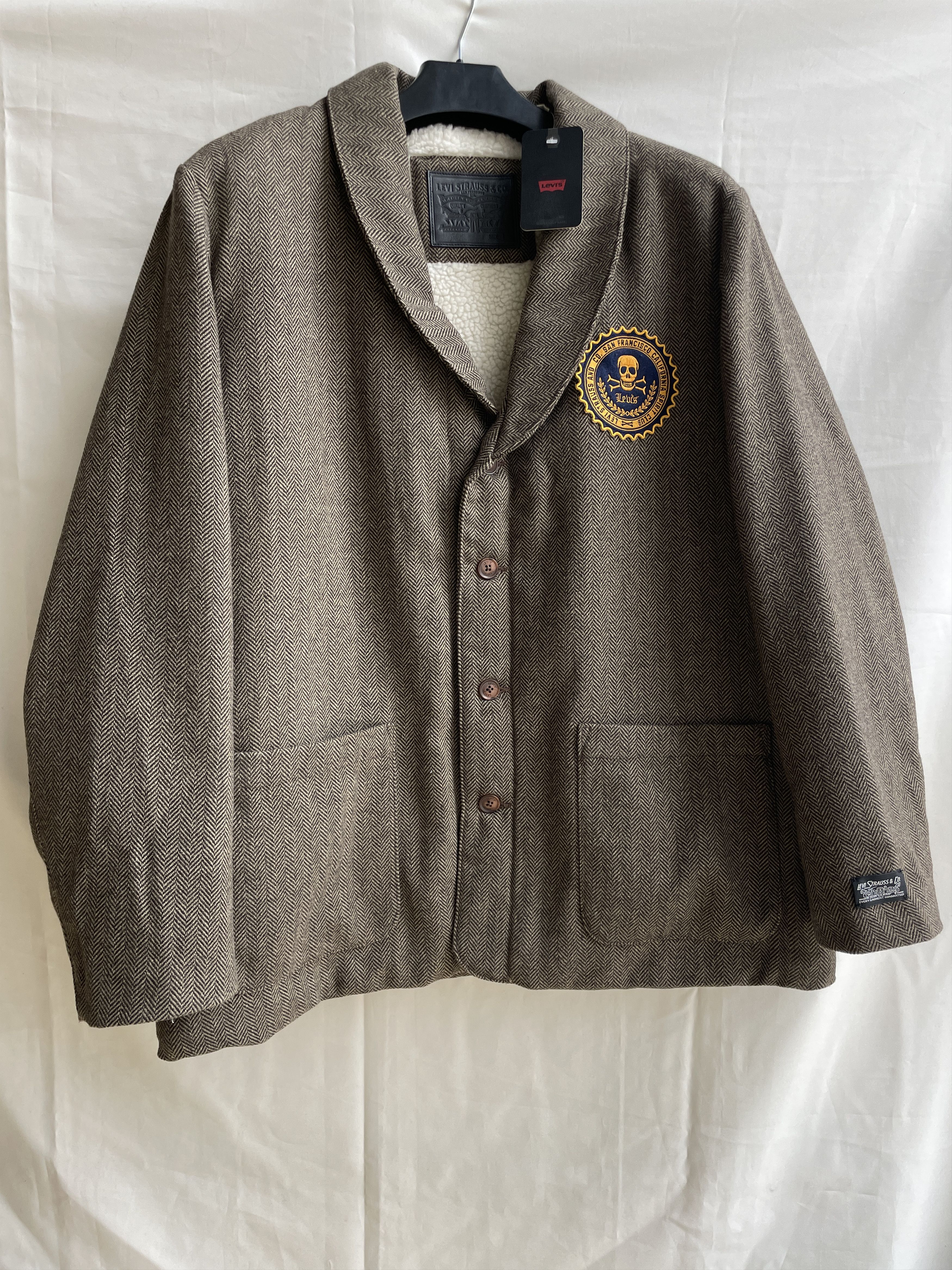 Levi's BNWT Levi's Jasper Club Herringbone Sherpa Lined Coat Size L Size US L / EU 52-54 / 3 - 1 Thumbnail