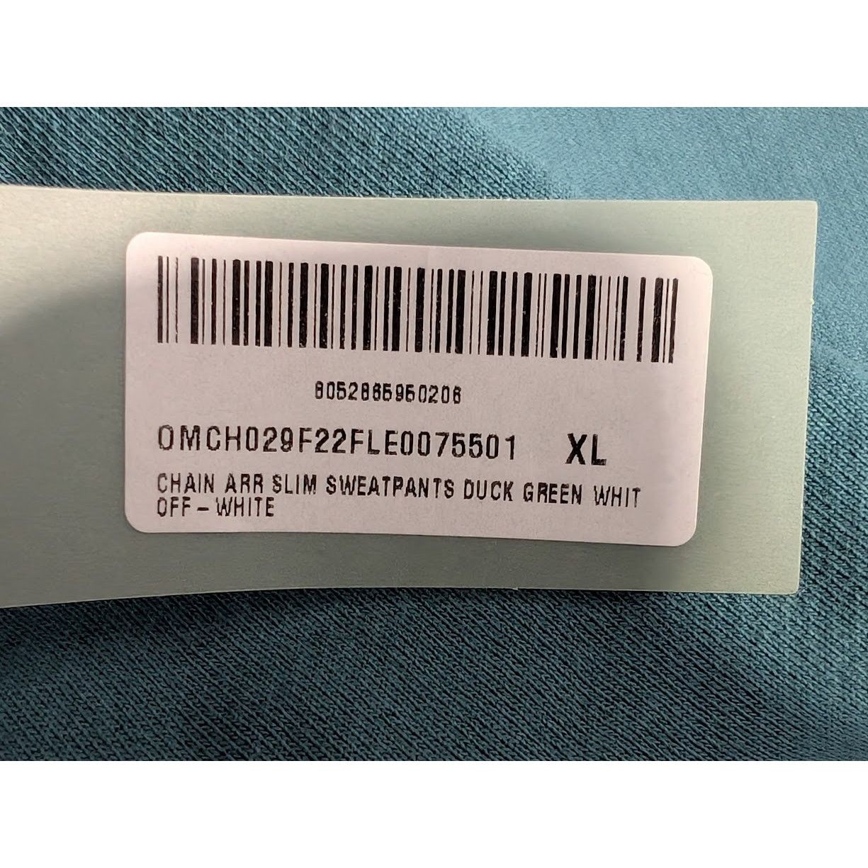 Off-White o1rshd1 Chain Arr Slim Sweatpants & Jogger Duck Green/White Size US 36 / EU 52 - 18 Thumbnail