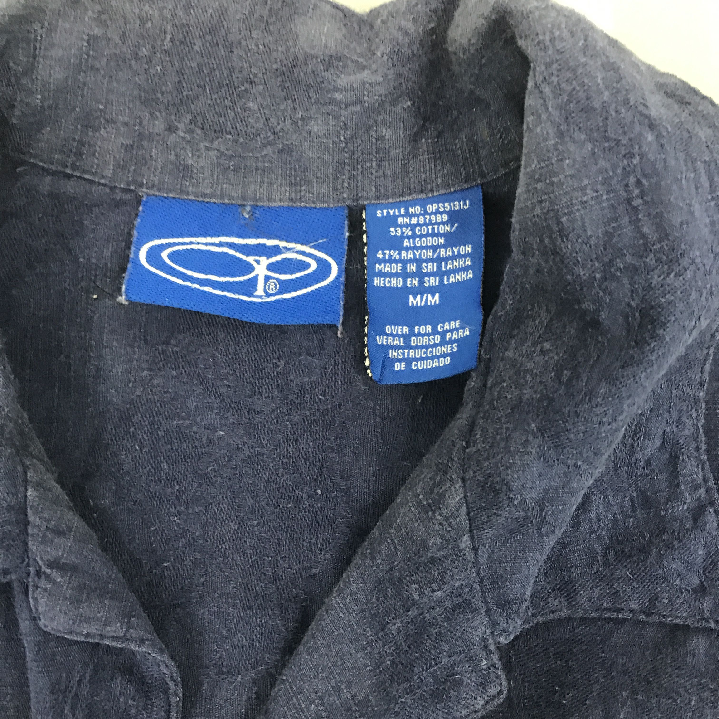 Japanese Brand Vintage OP Hawaii design indigo button up shirts Size US M / EU 48-50 / 2 - 7 Thumbnail