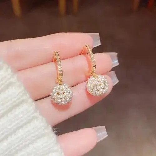 Japanese Brand × Vintage Earring Small Incense -Bead Ball Pendant Earrings Female Size ONE SIZE - 3 Thumbnail