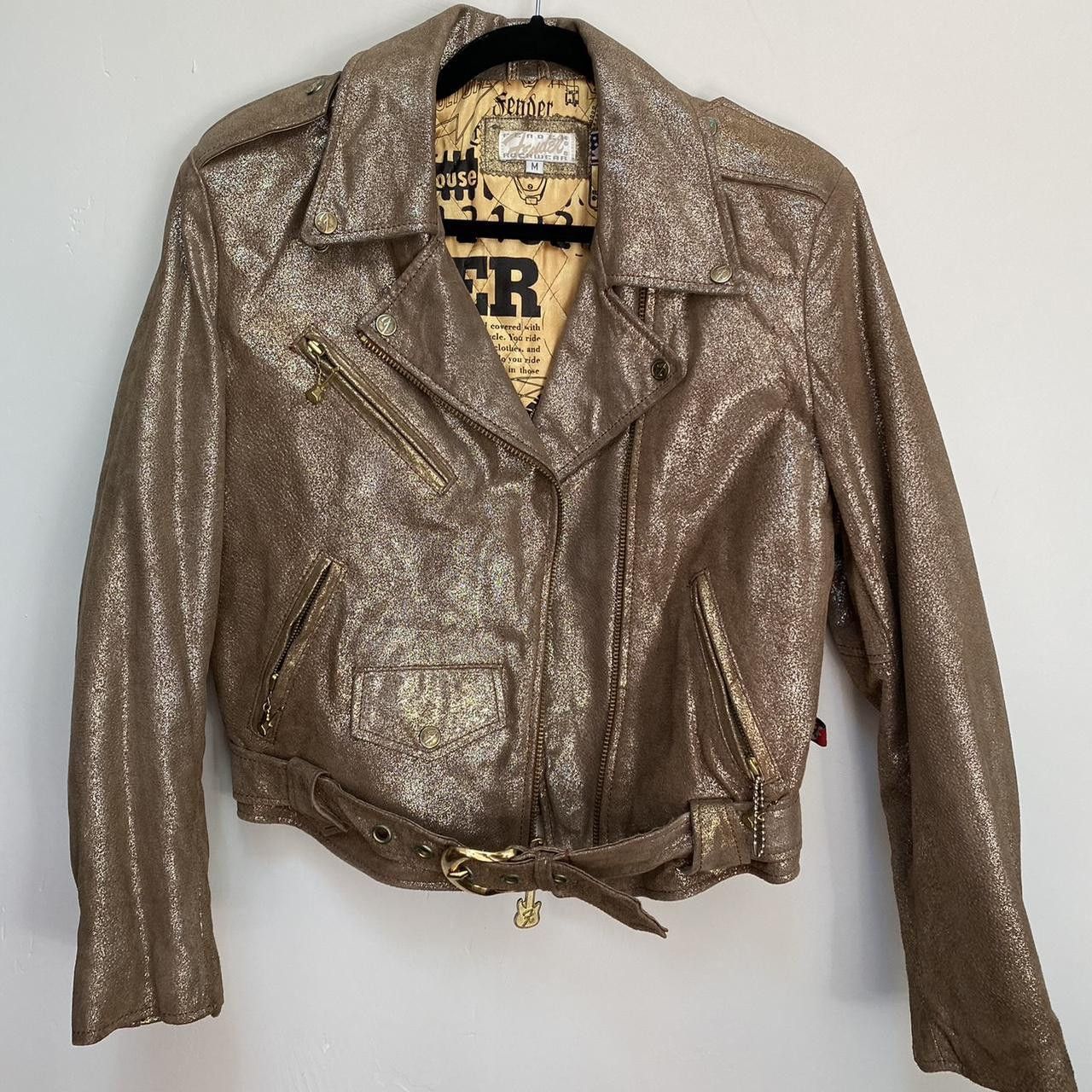 Fender FENDER Genuine Leather Embroidered Metallic Jacket Grailed