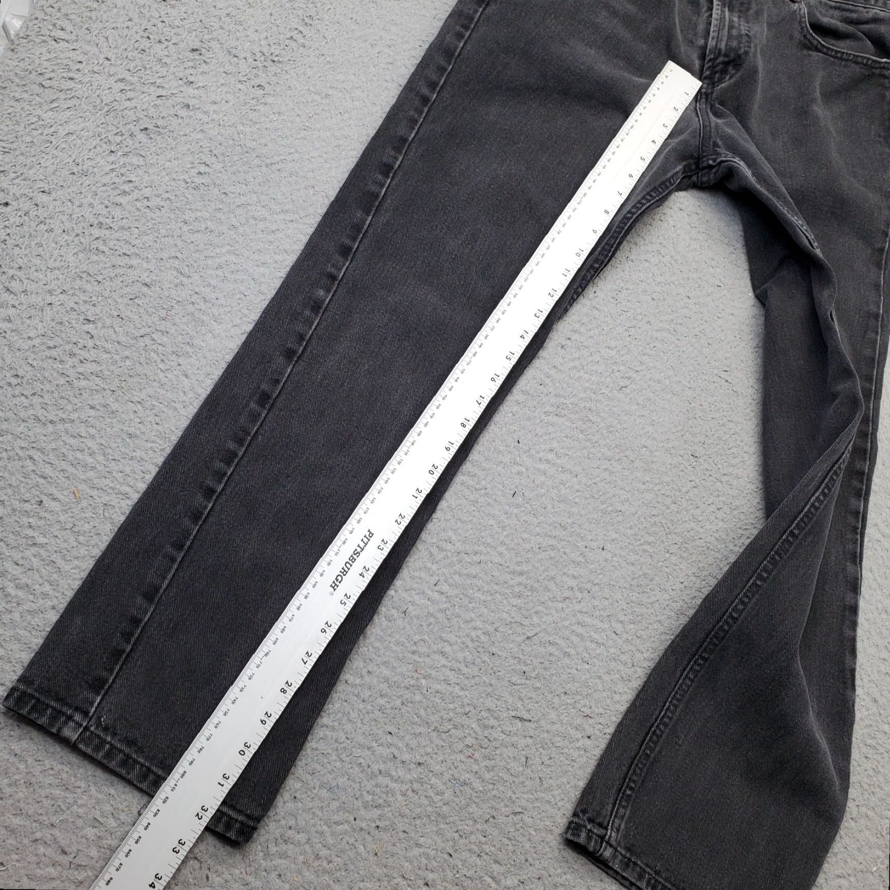 Vintage BCC Blues Straight Jeans Mens Size 34 Black Regular 5-Pocket Design Denim Jeans Regular Fit Flat Front 32in Inseam Size US 34 / EU 50 - 5 Thumbnail