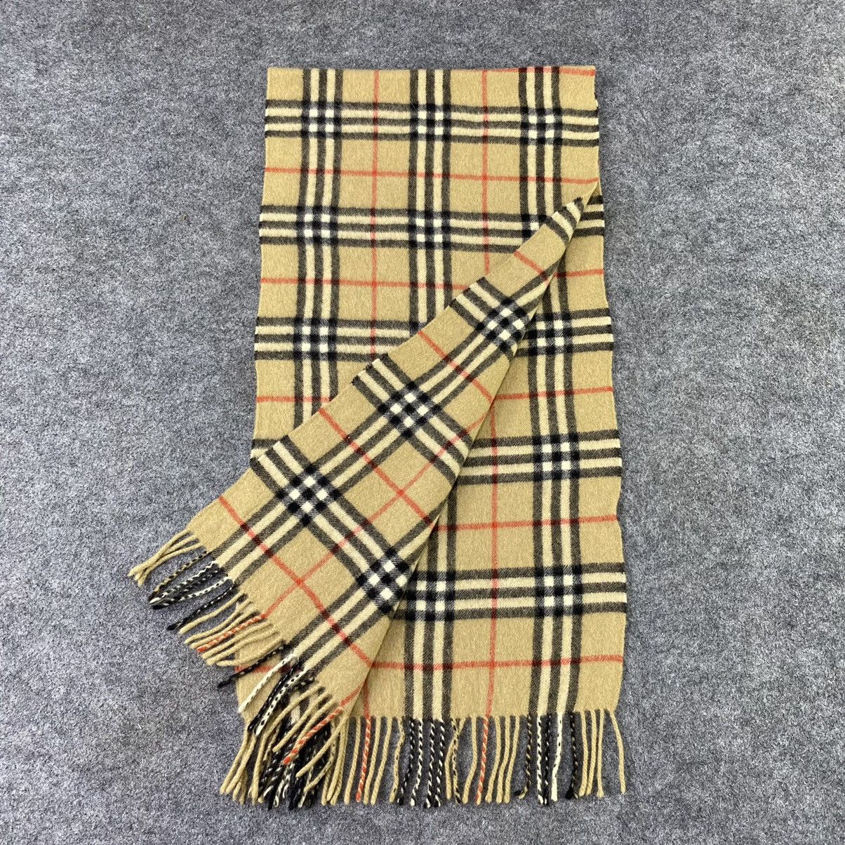 Burberry × Vintage Burberry Cashmere Scarf / Muffler / Neckwear-K016 Size ONE SIZE - 4 Thumbnail