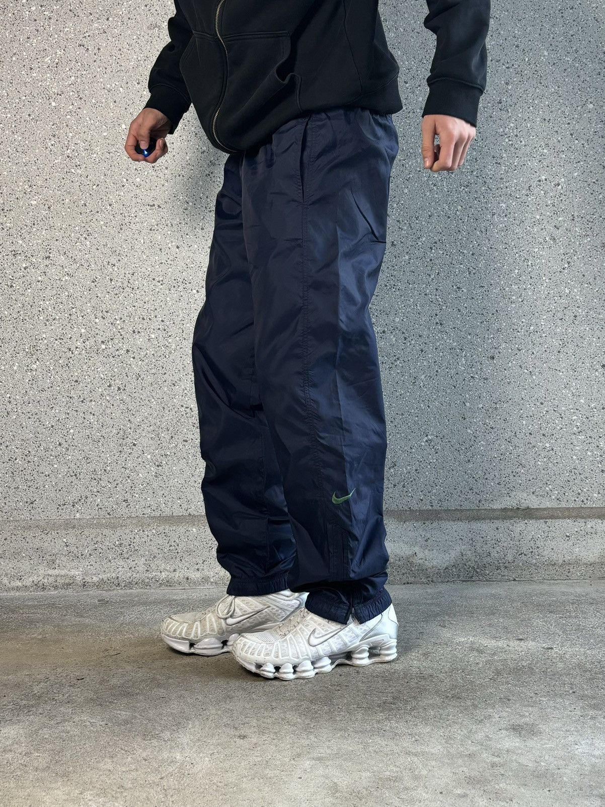 Nike × Vintage Nike Vintage y2k Trackpants Mini swoosh ⭐️RARE⭐️ blue M Size US 32 / EU 48 - 1 Thumbnail